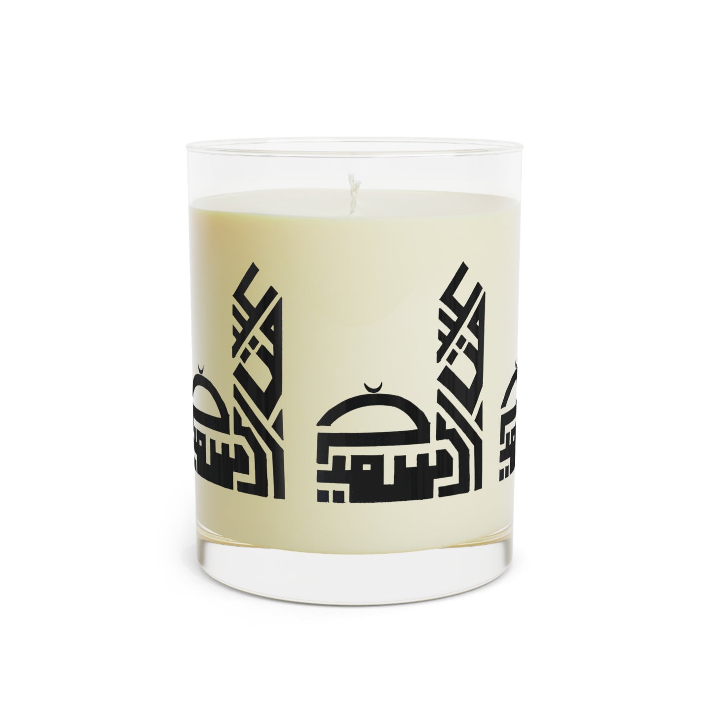 Modern Islamic Design Scented Candle - 11oz Full Glass for Relaxation & Meditation