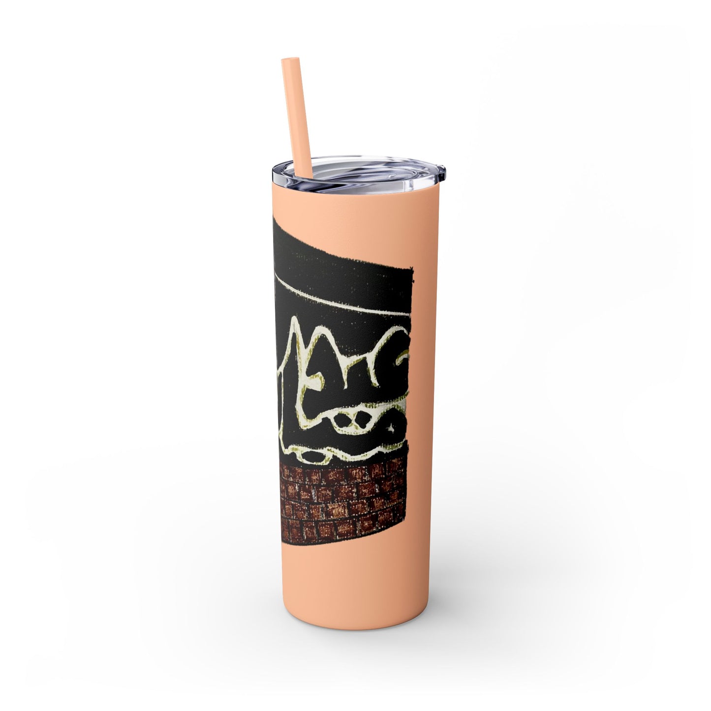 Islamic Skinny Tumbler with Straw - 20oz, Elegant Calligraphy Design