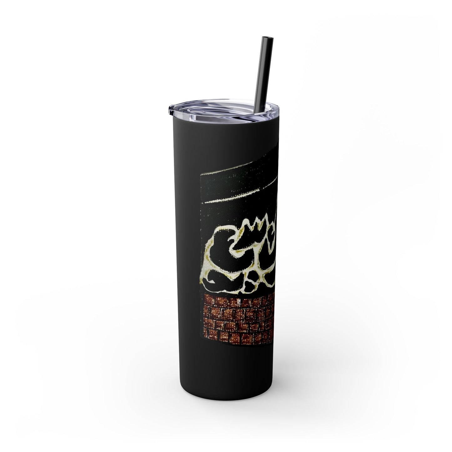 Islamic Skinny Tumbler with Straw - 20oz, Elegant Calligraphy Design