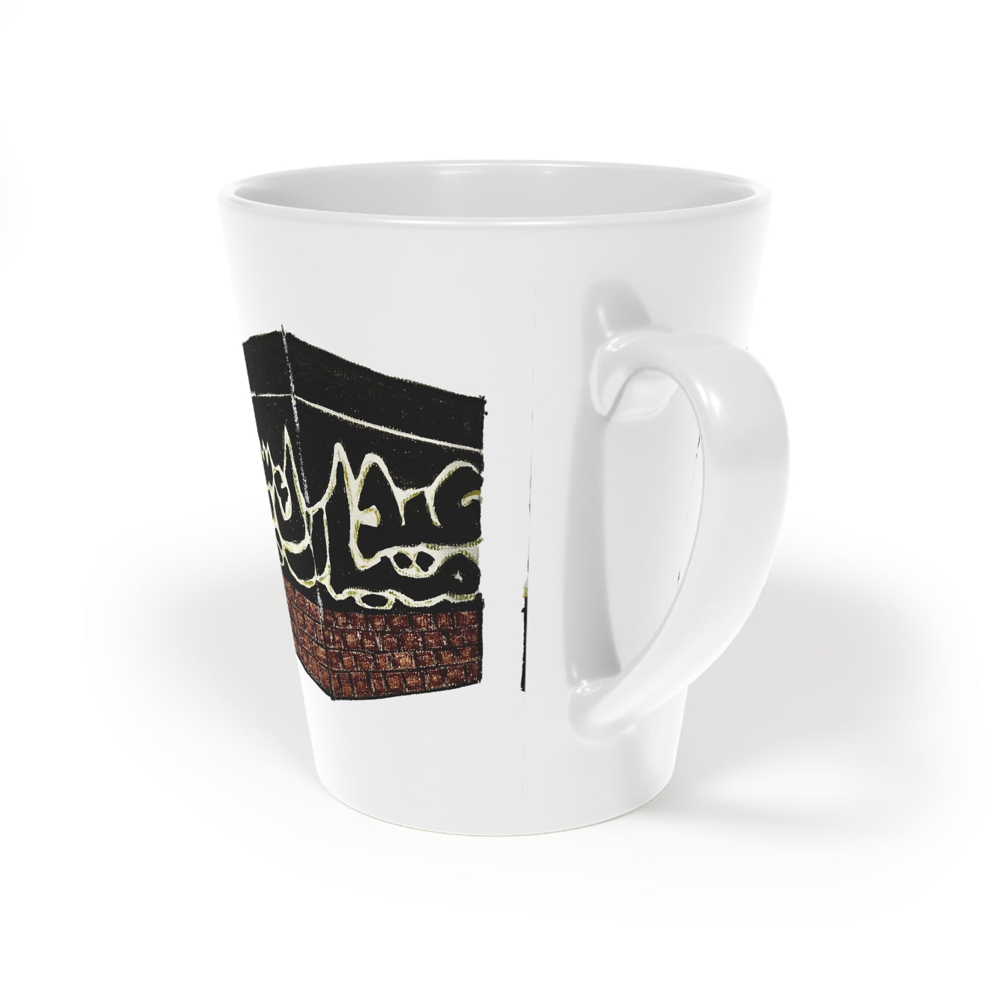 Latte Mug with Elegant Arabic Design - 12oz Cultural Coffee Cup