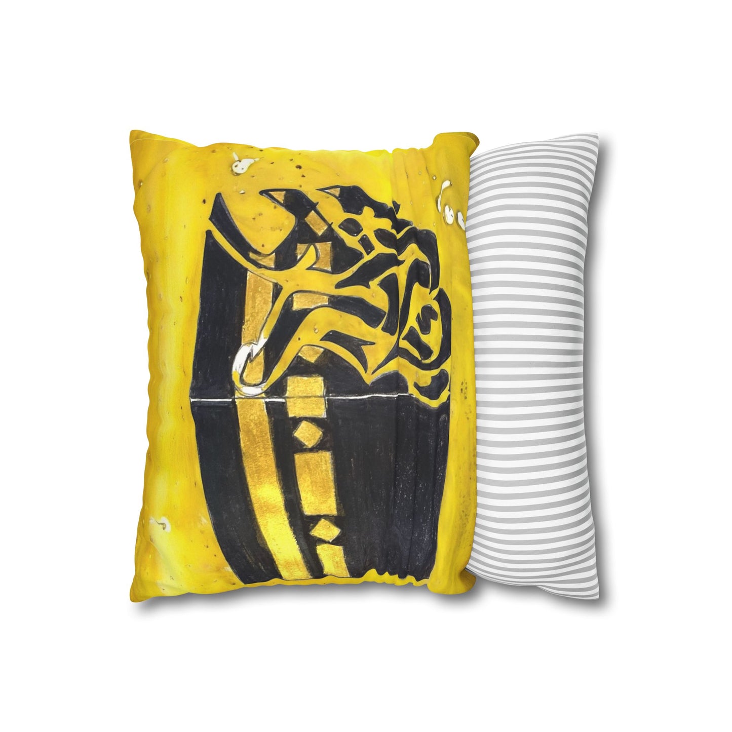 Kaaba-Inspired Decorative Pillowcase — Faux Suede Square Throw