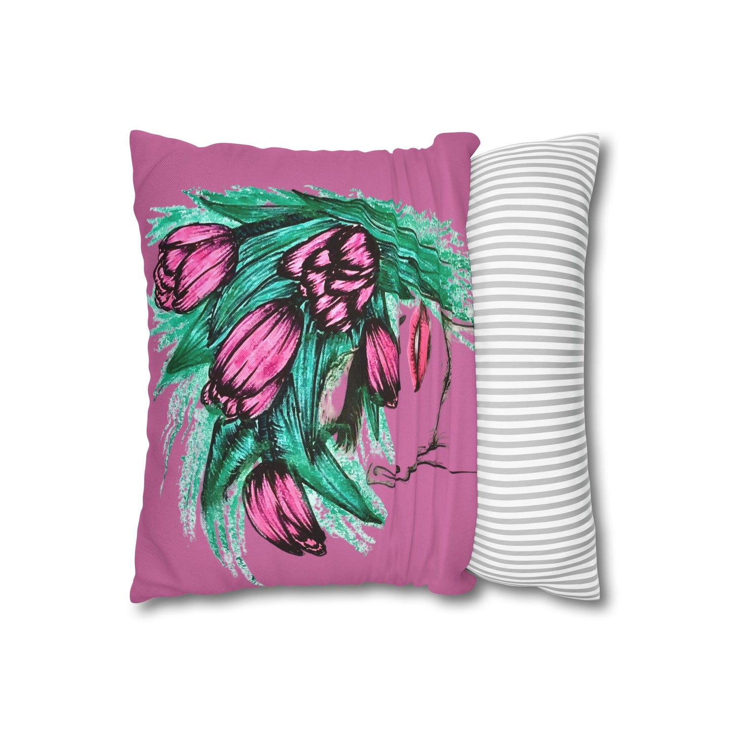Spun Polyester Square Pillowcase