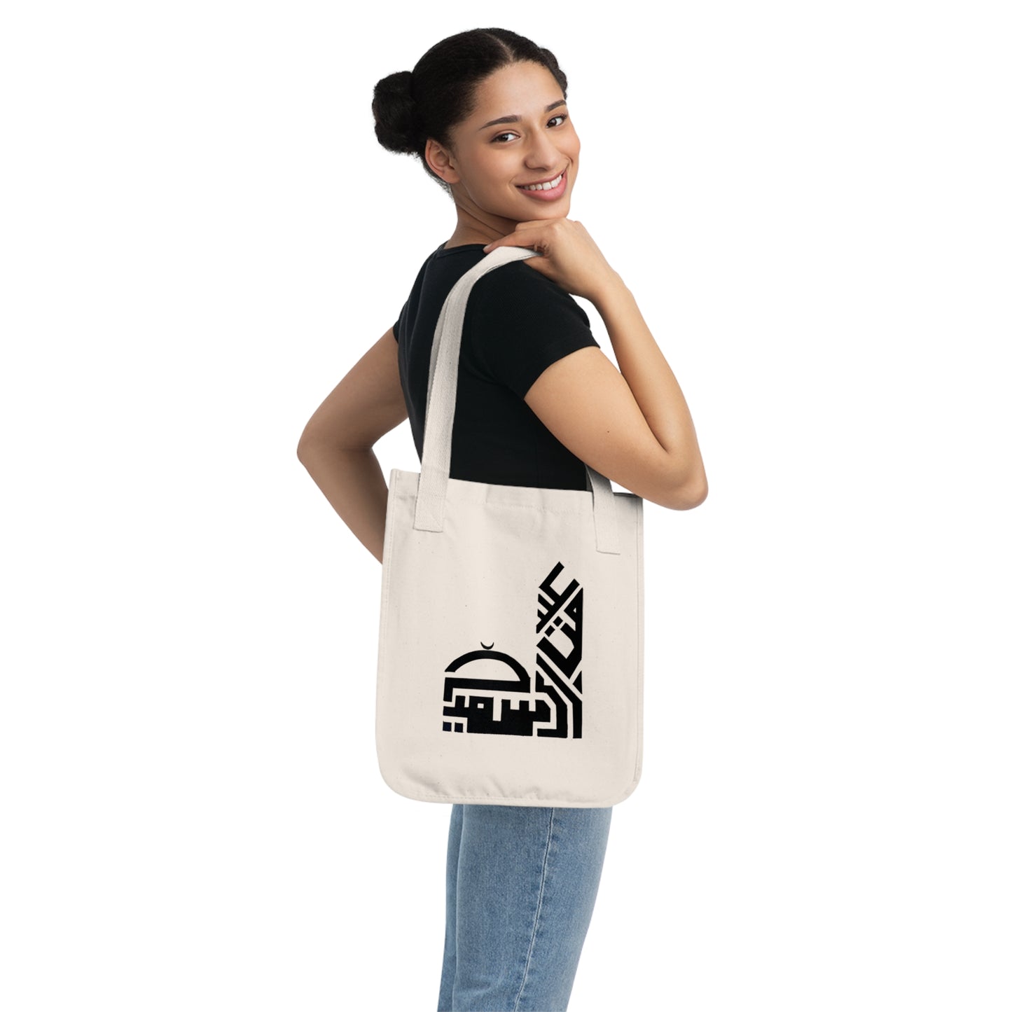Eco-Friendly Canvas Tote Bag with Artistic Design