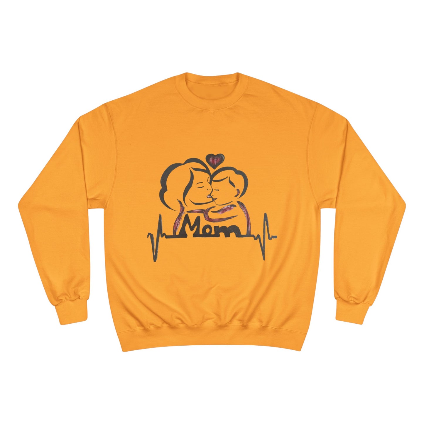 Mom Love Sweatshirt - Perfect Gift for Moms, Cozy Crewneck, Valentines, Mother's Day, Heartbeat Design