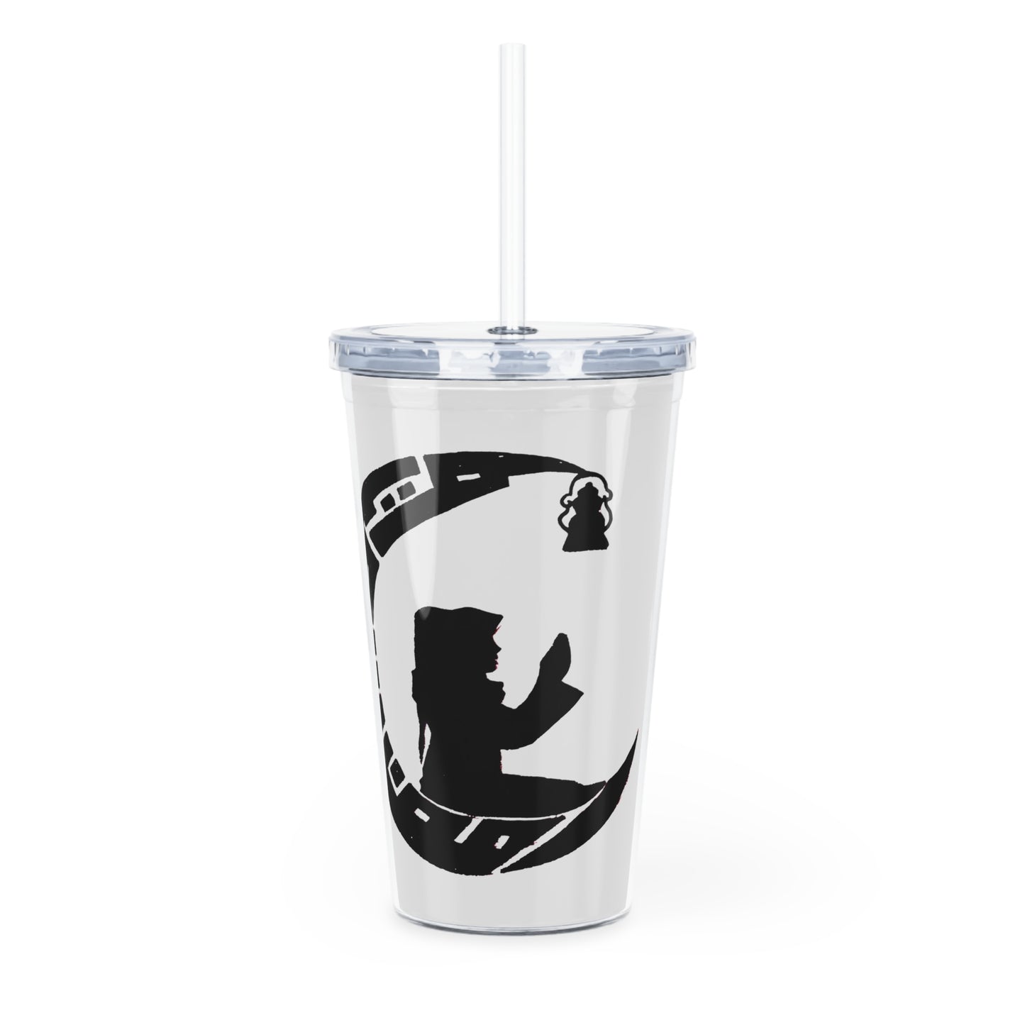 Plastic Tumbler with Straw