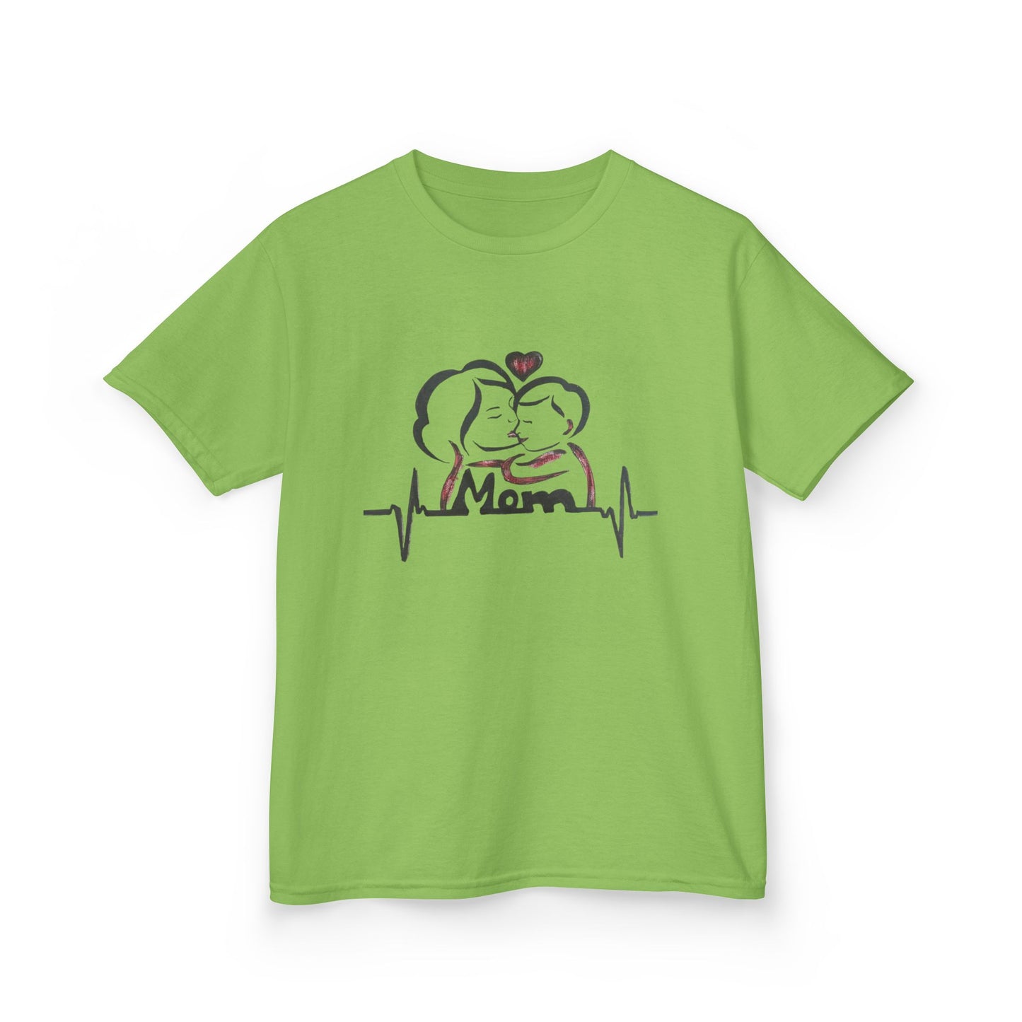 Mommy & Me Kids Tee, Heartbeat Graphic Shirt, Cute Gift for Kids, Mother's Day Tee, Family Matching Outfits, Kids Graphic Tee