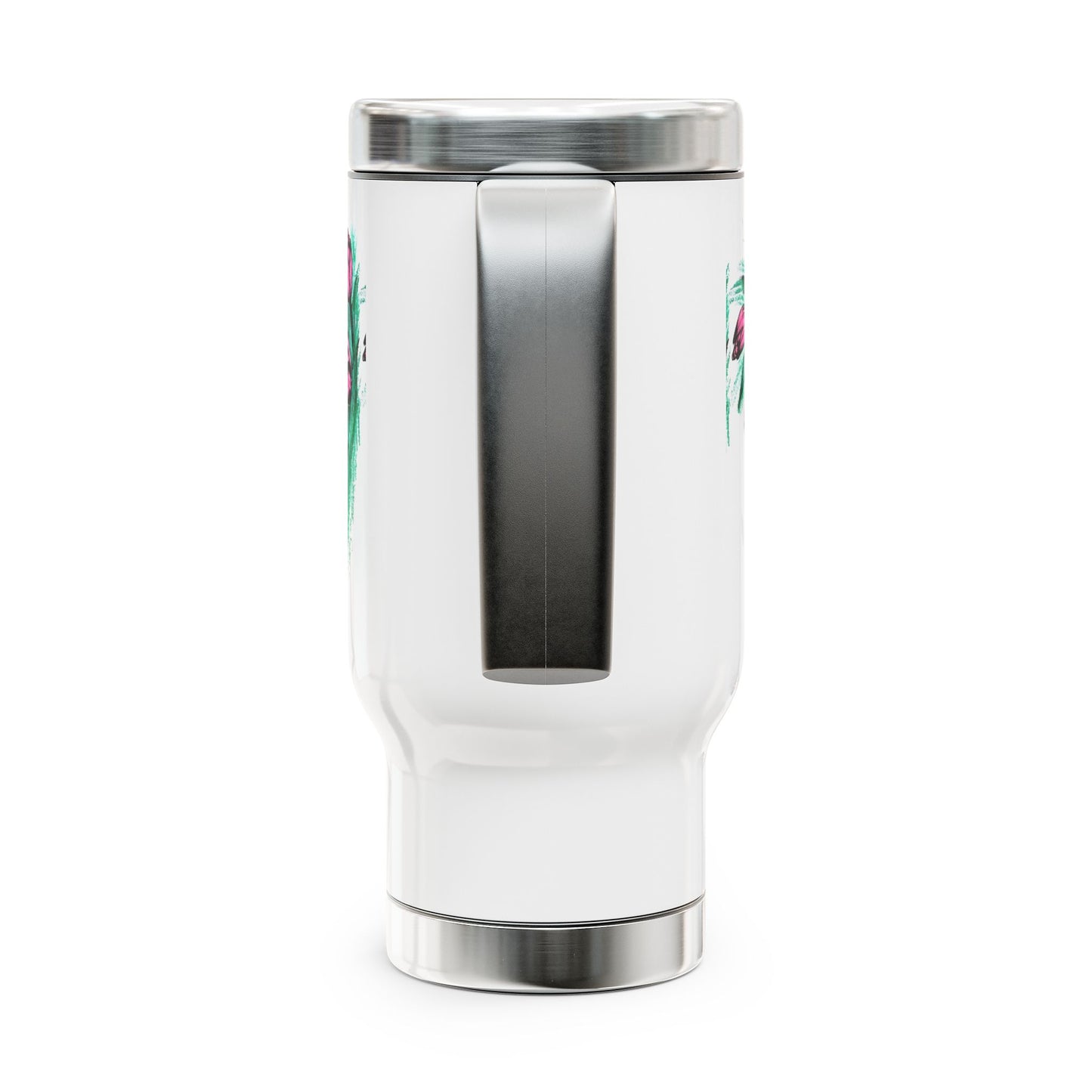 Stainless Steel Travel Mug with Handle, 14oz
