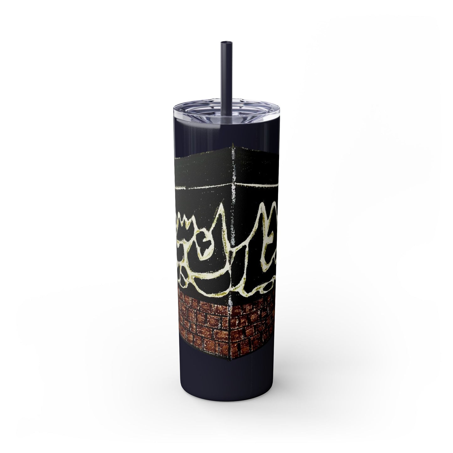 Islamic Skinny Tumbler with Straw - 20oz, Elegant Calligraphy Design