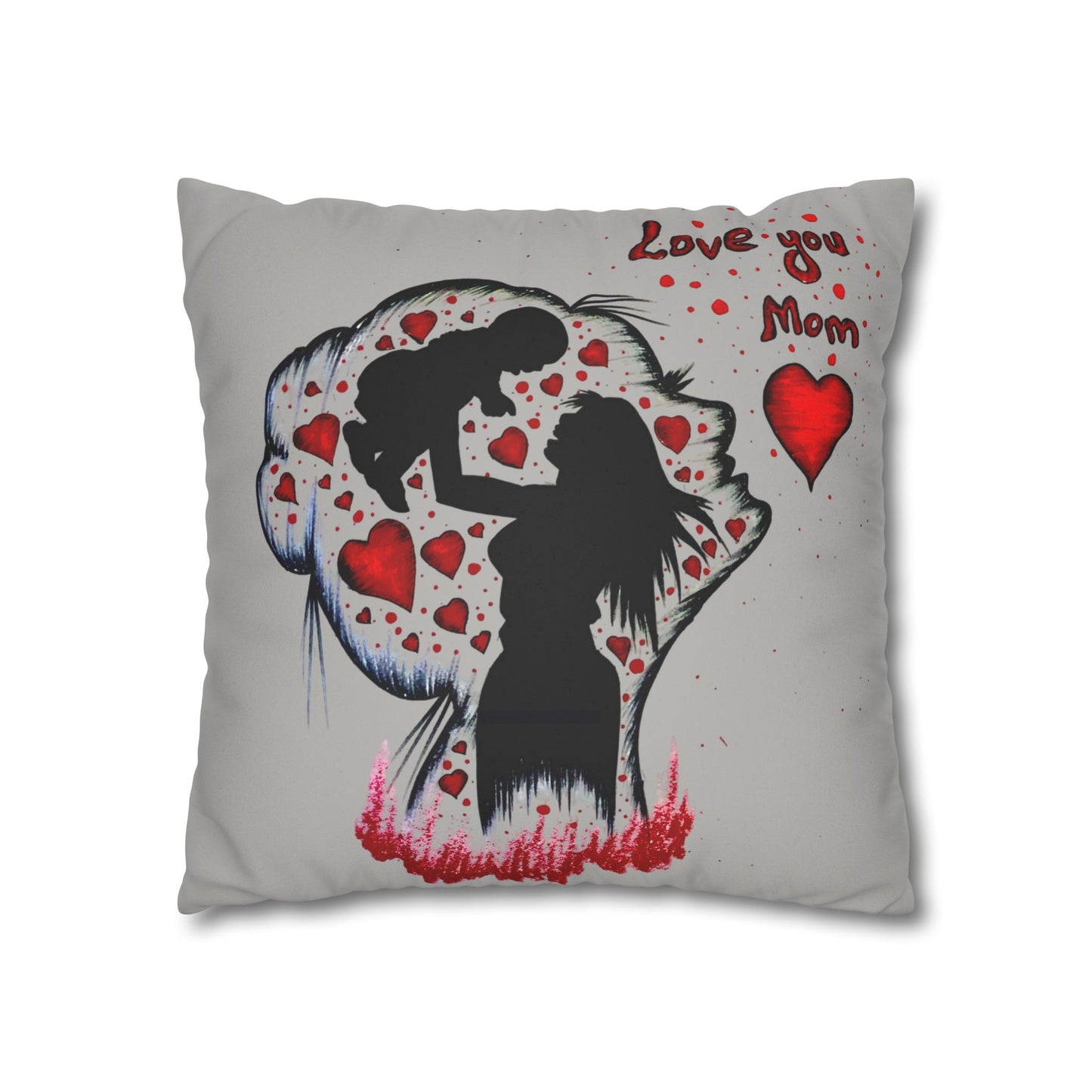 Faux Suede Square Pillowcase