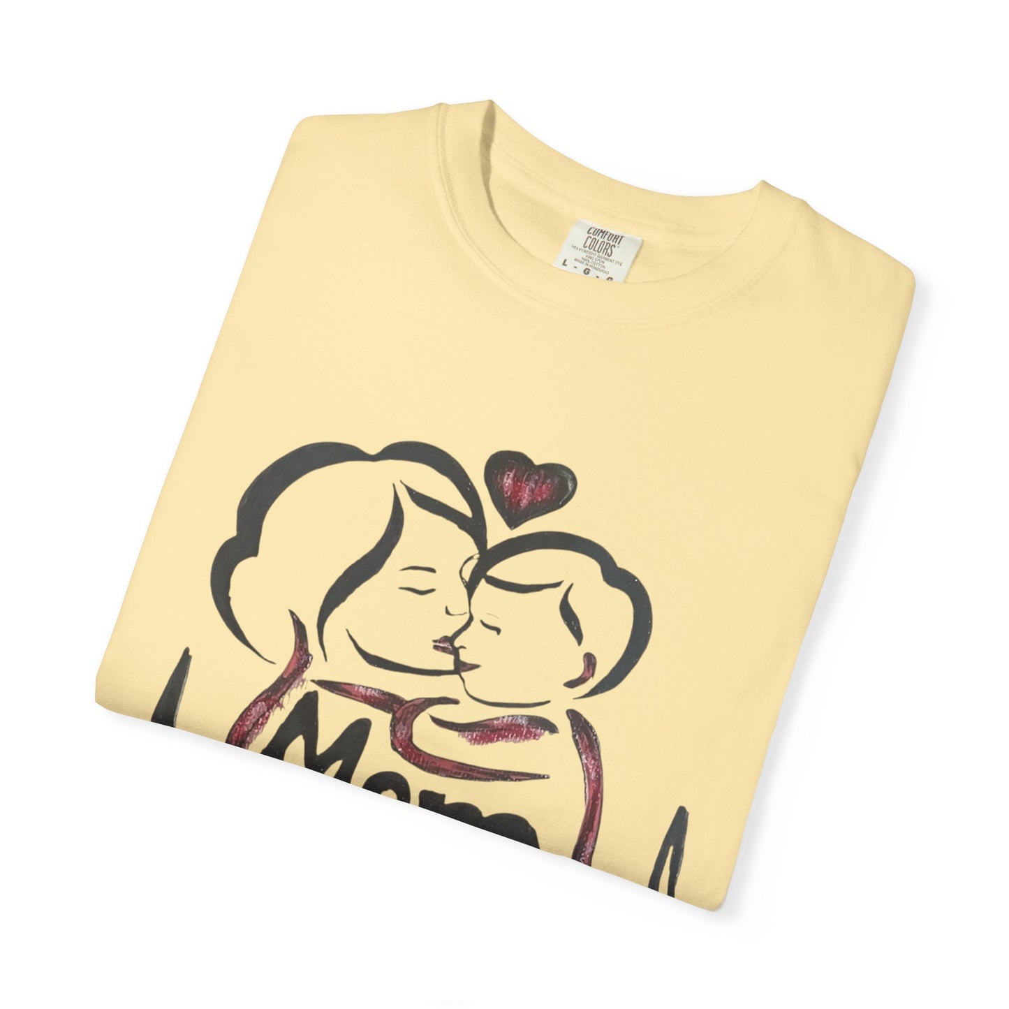 Heartfelt Mom T-Shirt | Cozy Unisex Garment-Dyed Tee, Perfect for Mother's Day, Family Gatherings, Gift for Moms, Love and Connection