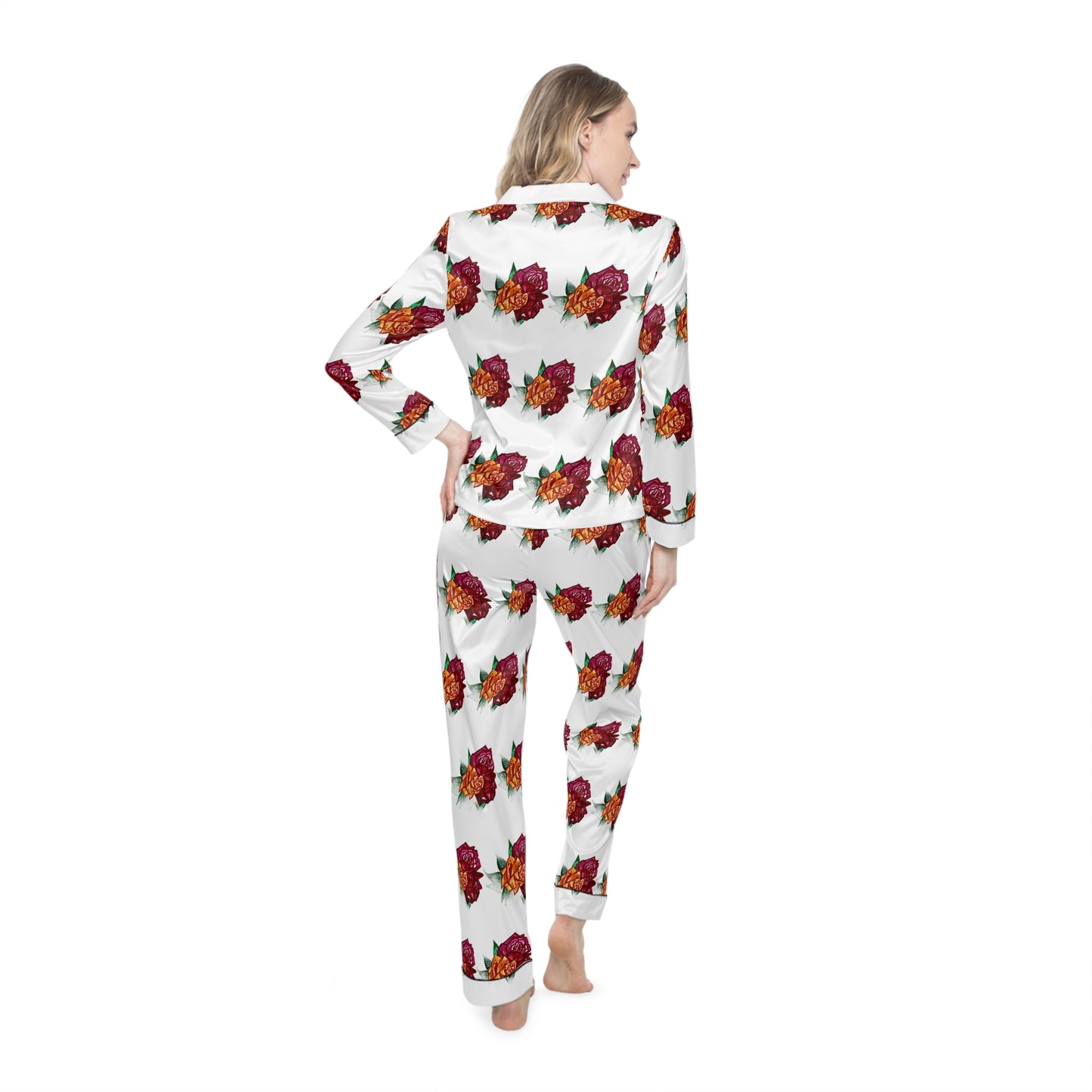 Women's Satin Pajamas (AOP)