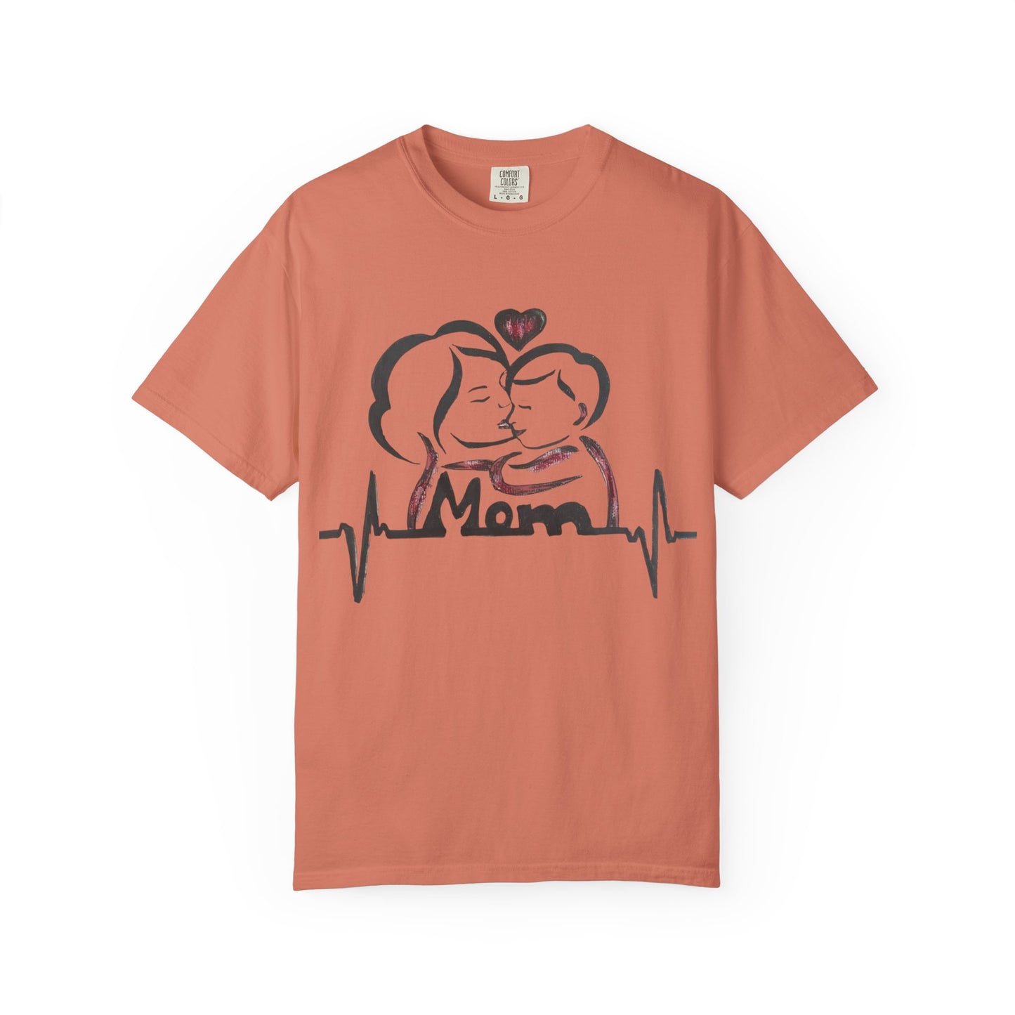 Heartfelt Mom T-Shirt | Cozy Unisex Garment-Dyed Tee, Perfect for Mother's Day, Family Gatherings, Gift for Moms, Love and Connection