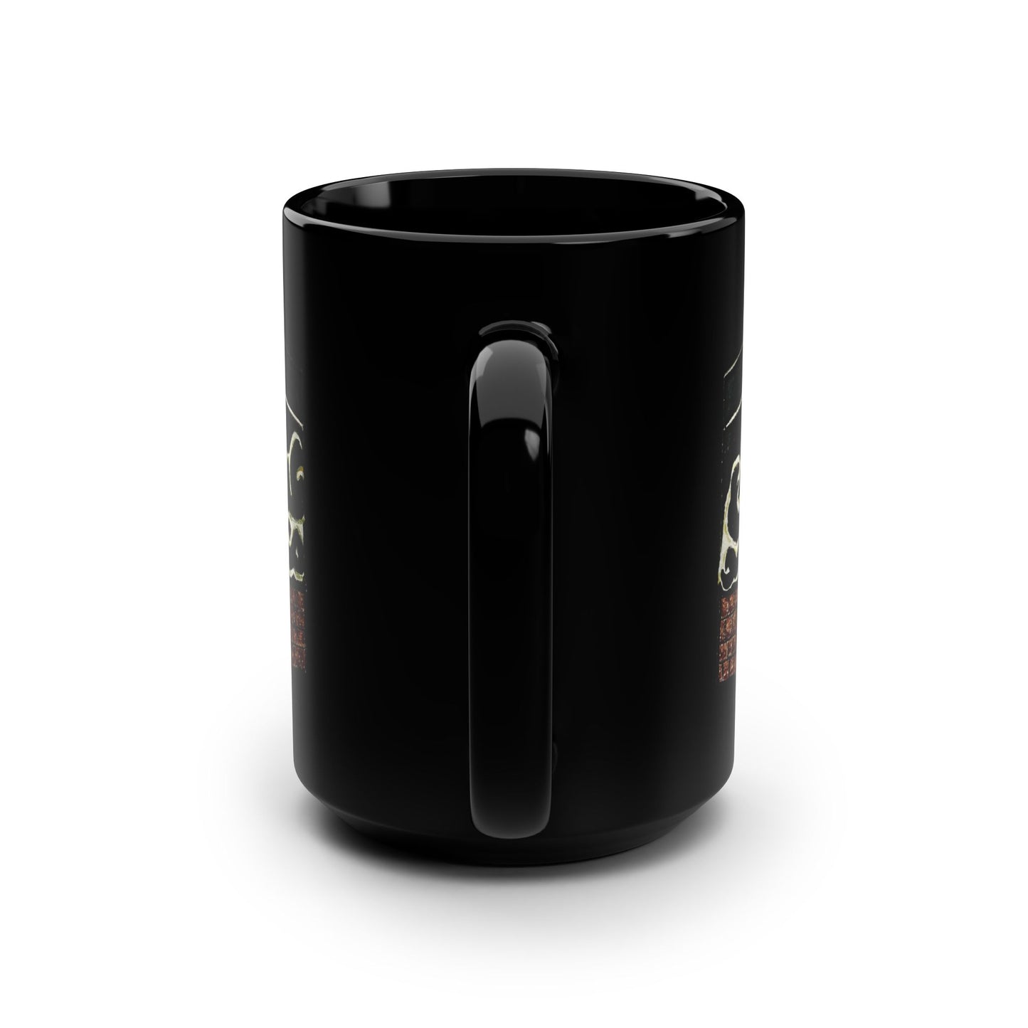 Elegant Black Mug with Artistic Design - Perfect for Tea and Coffee Lovers