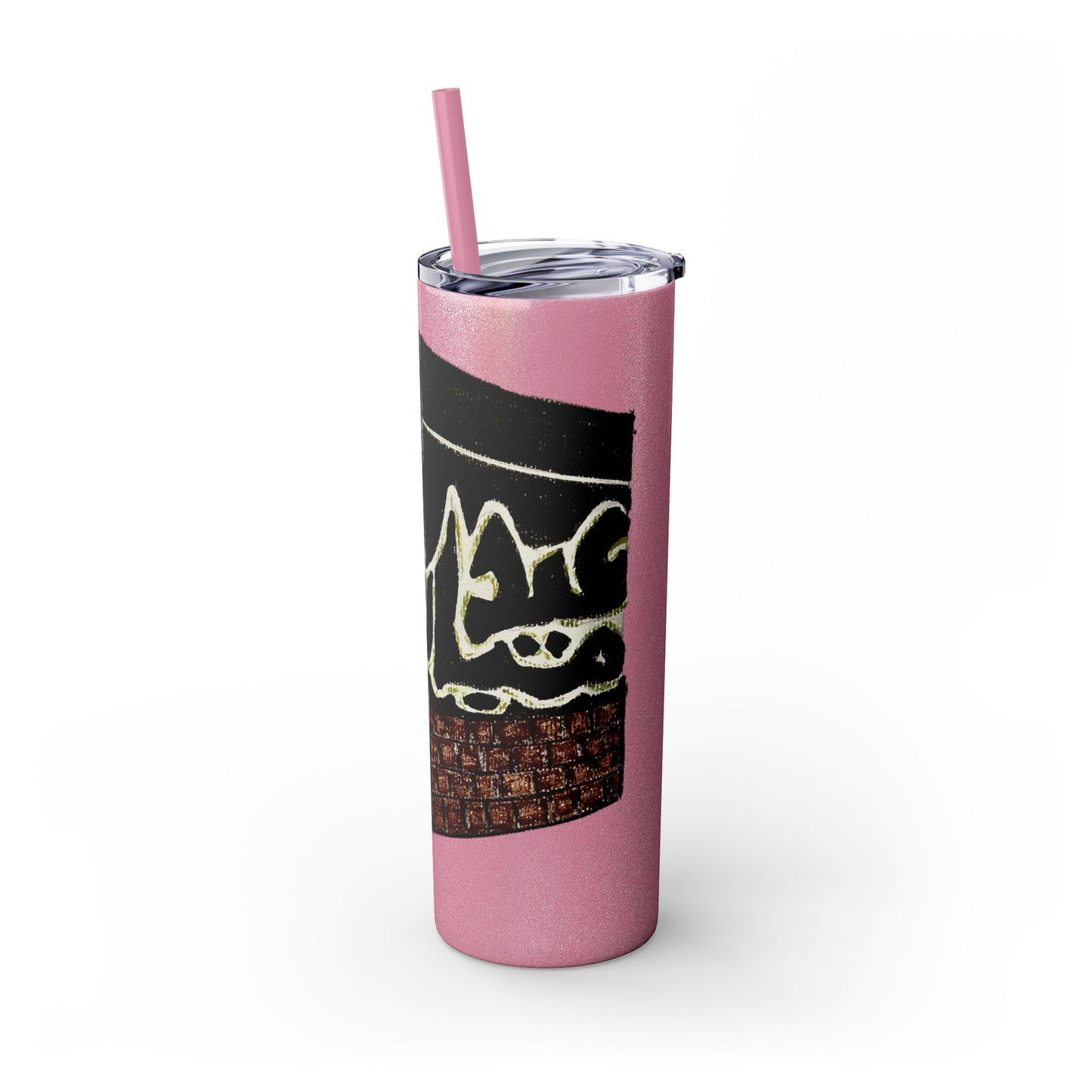Islamic Skinny Tumbler with Straw - 20oz, Elegant Calligraphy Design