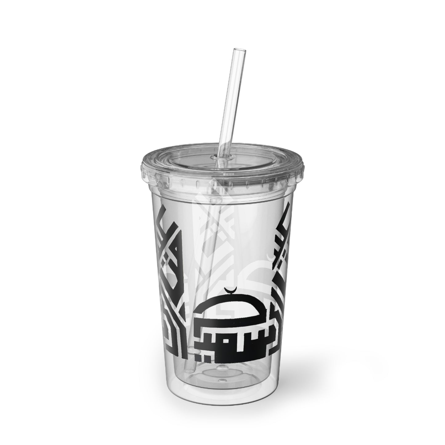 Suave Acrylic Cup with Elegant Arabic Calligraphy - Perfect for Celebrations & Everyday Use