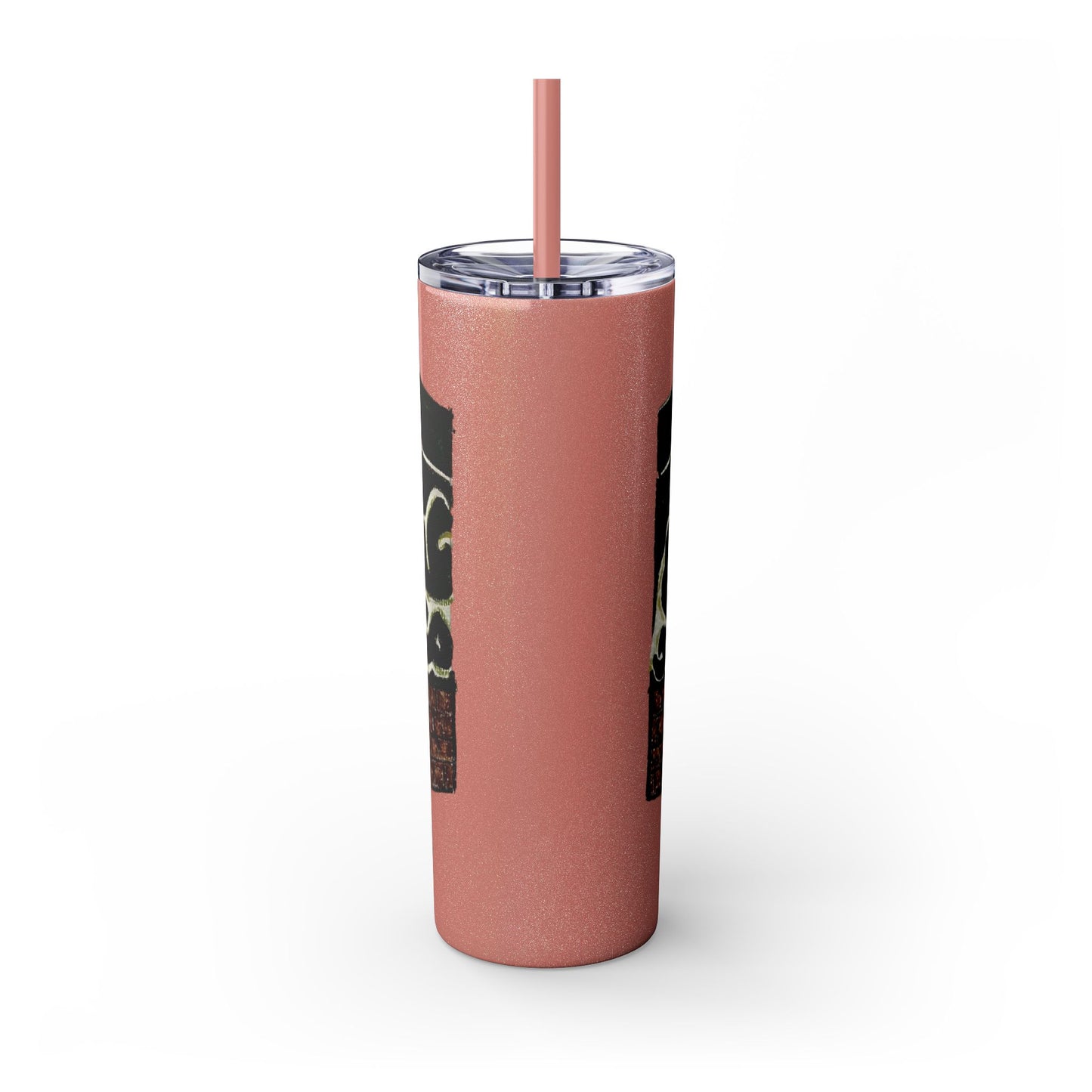 Islamic Skinny Tumbler with Straw - 20oz, Elegant Calligraphy Design