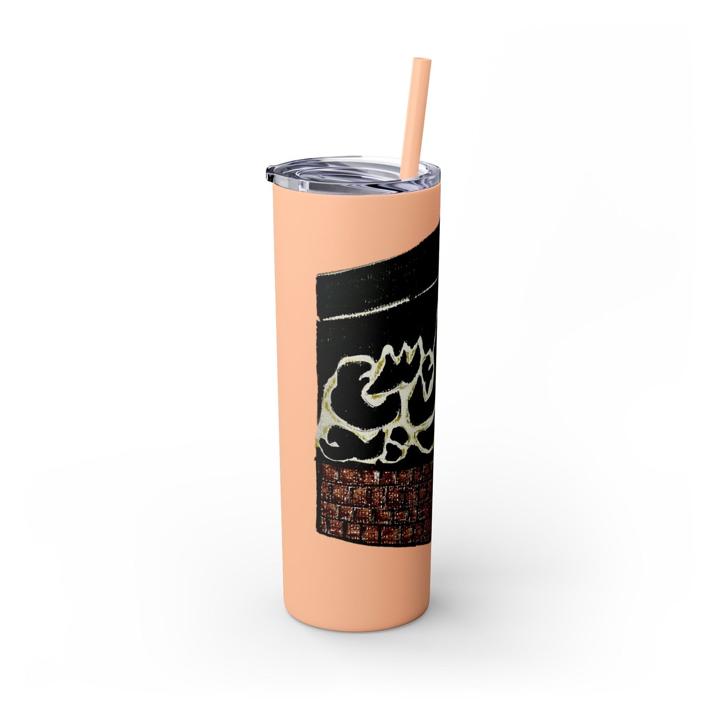 Islamic Skinny Tumbler with Straw - 20oz, Elegant Calligraphy Design