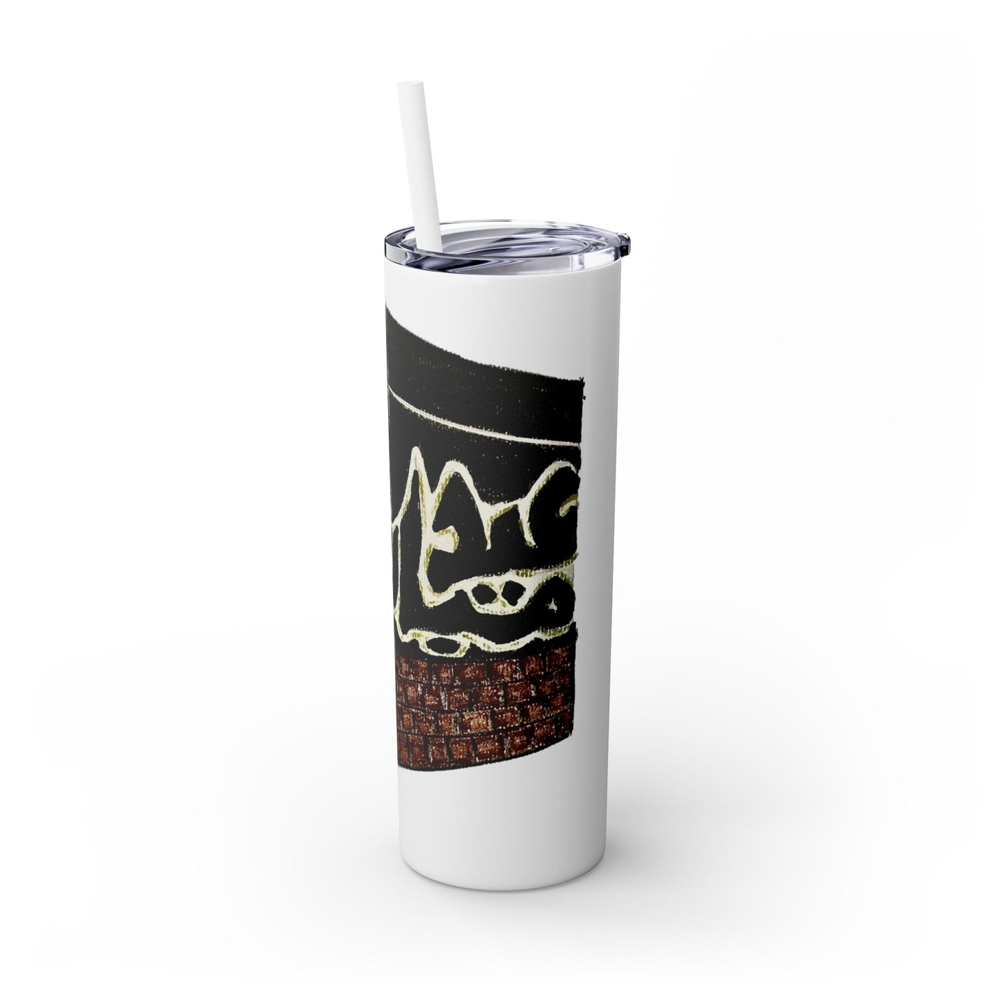 Islamic Skinny Tumbler with Straw - 20oz, Elegant Calligraphy Design