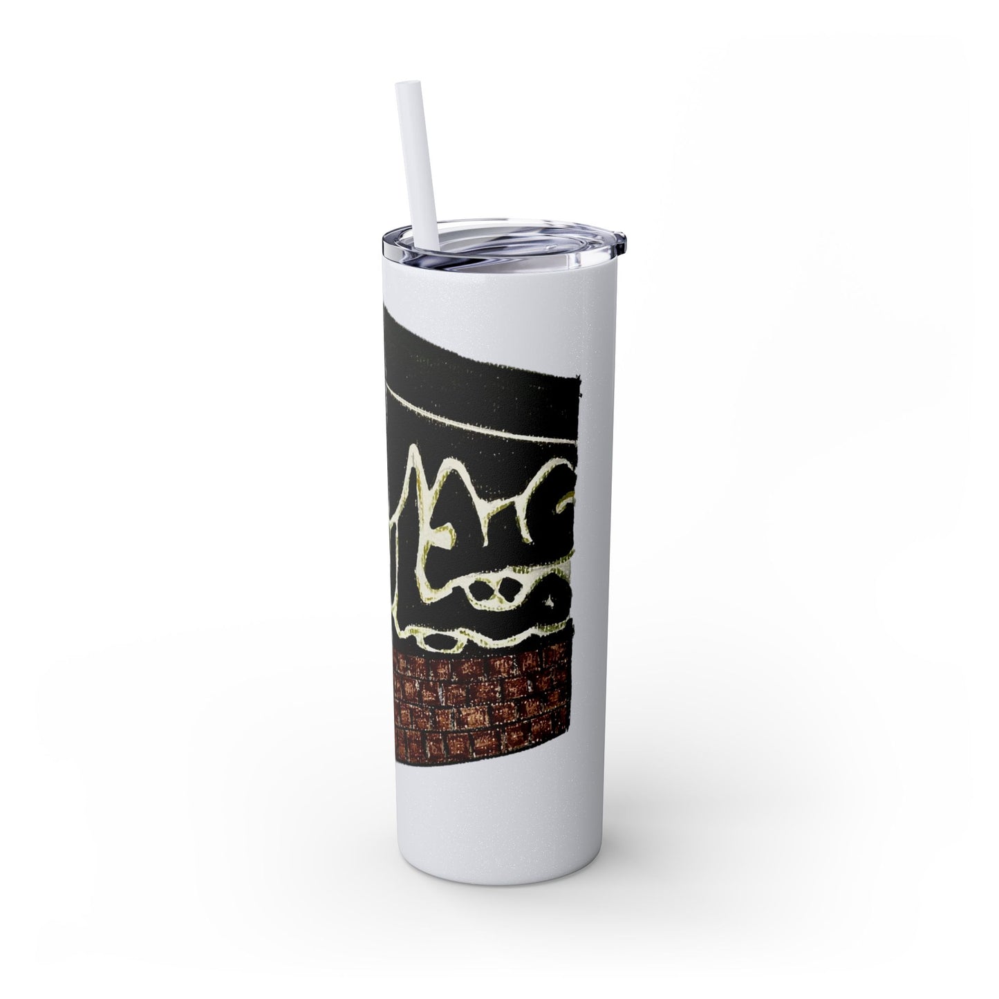 Islamic Skinny Tumbler with Straw - 20oz, Elegant Calligraphy Design
