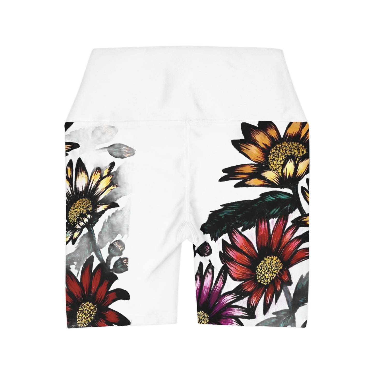High Waisted Yoga Shorts (AOP)