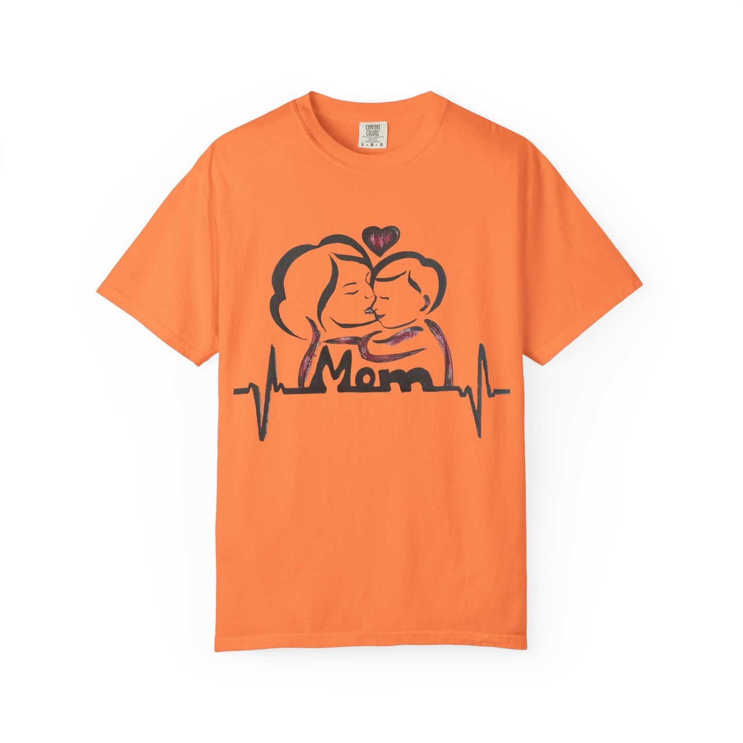 Heartfelt Mom T-Shirt | Cozy Unisex Garment-Dyed Tee, Perfect for Mother's Day, Family Gatherings, Gift for Moms, Love and Connection