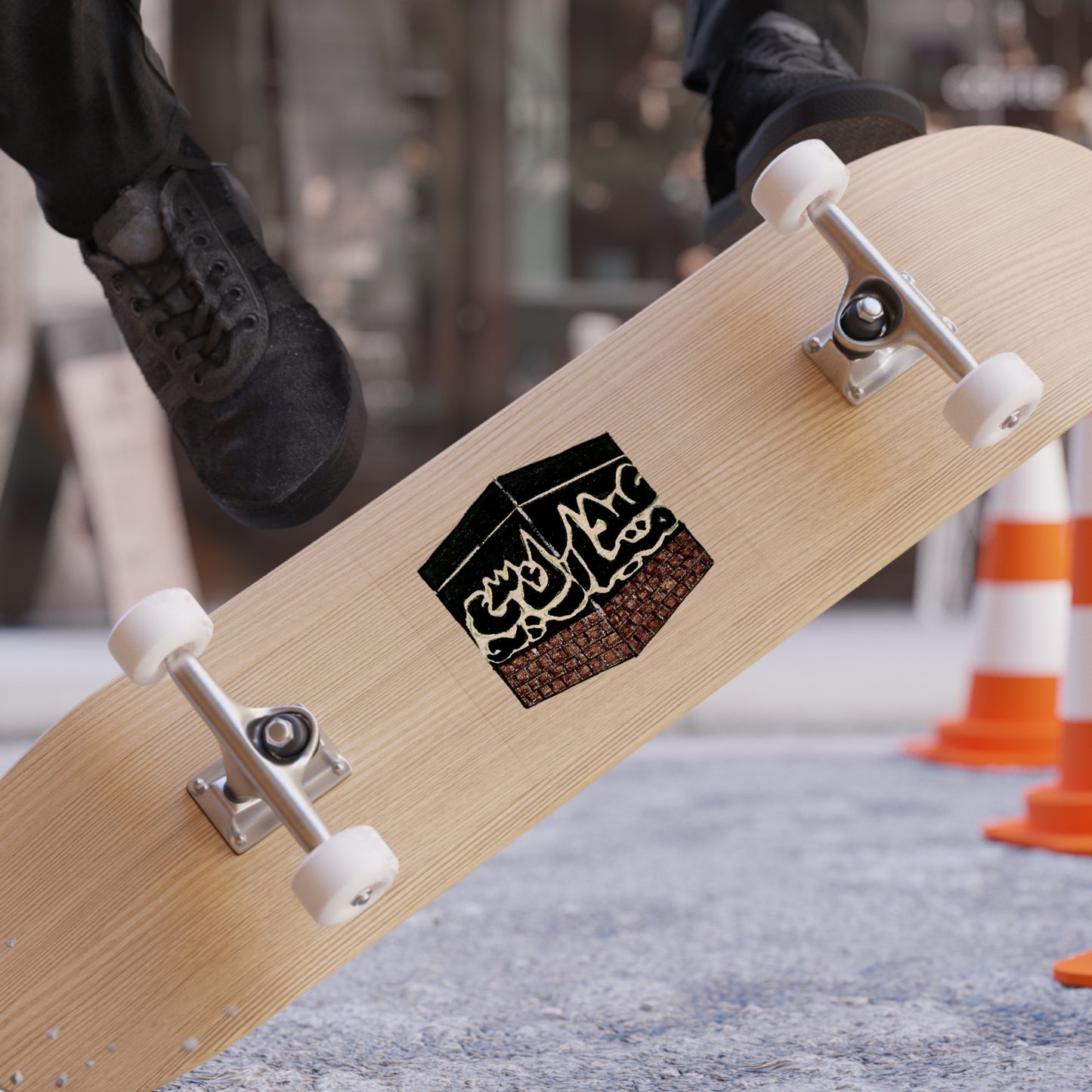 Transparent Outdoor Sticker - Kaaba Design for Car, Laptop, and Décor