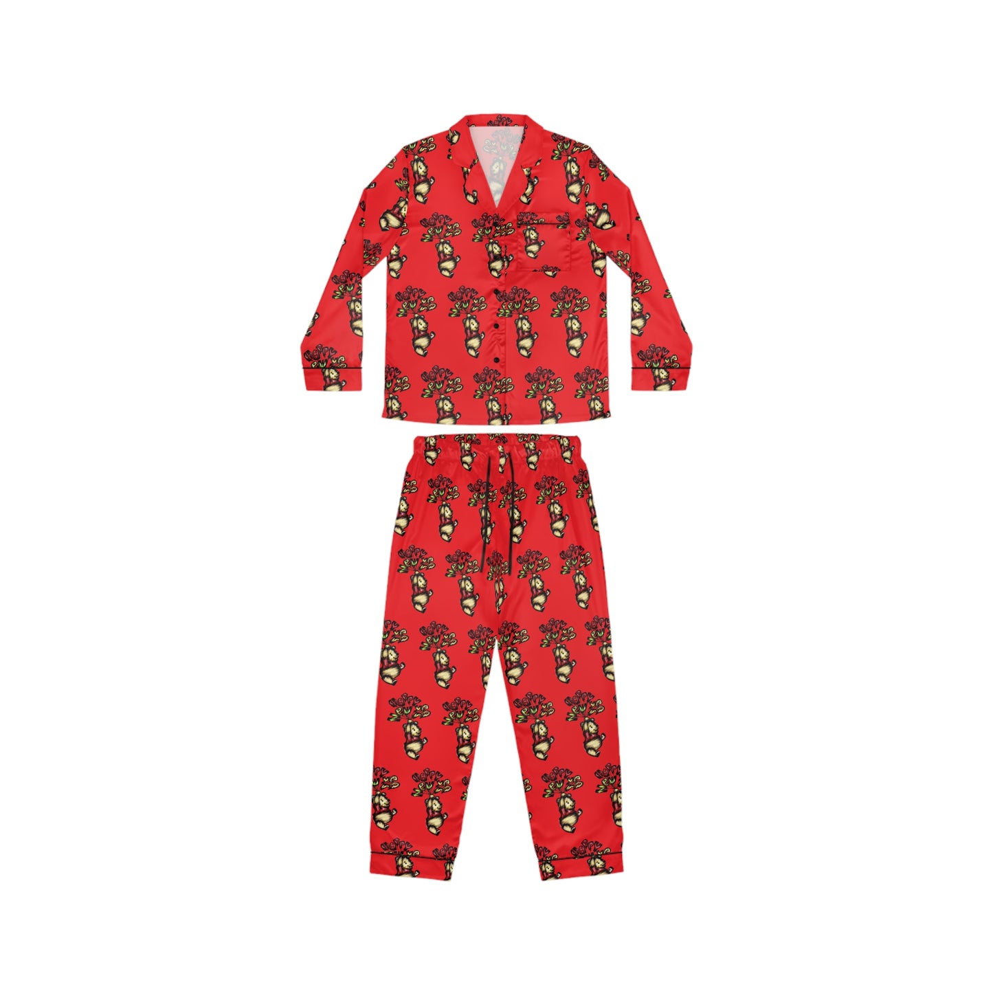Women's Satin Pajamas (AOP)