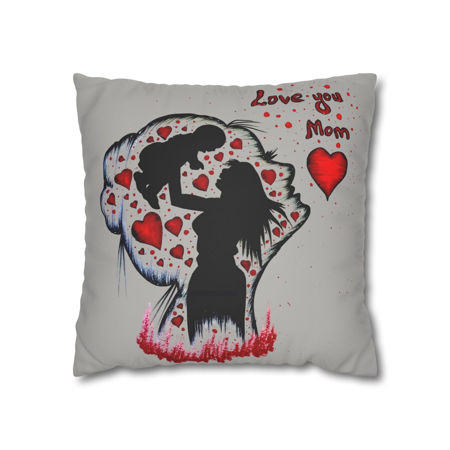 Faux Suede Square Pillowcase