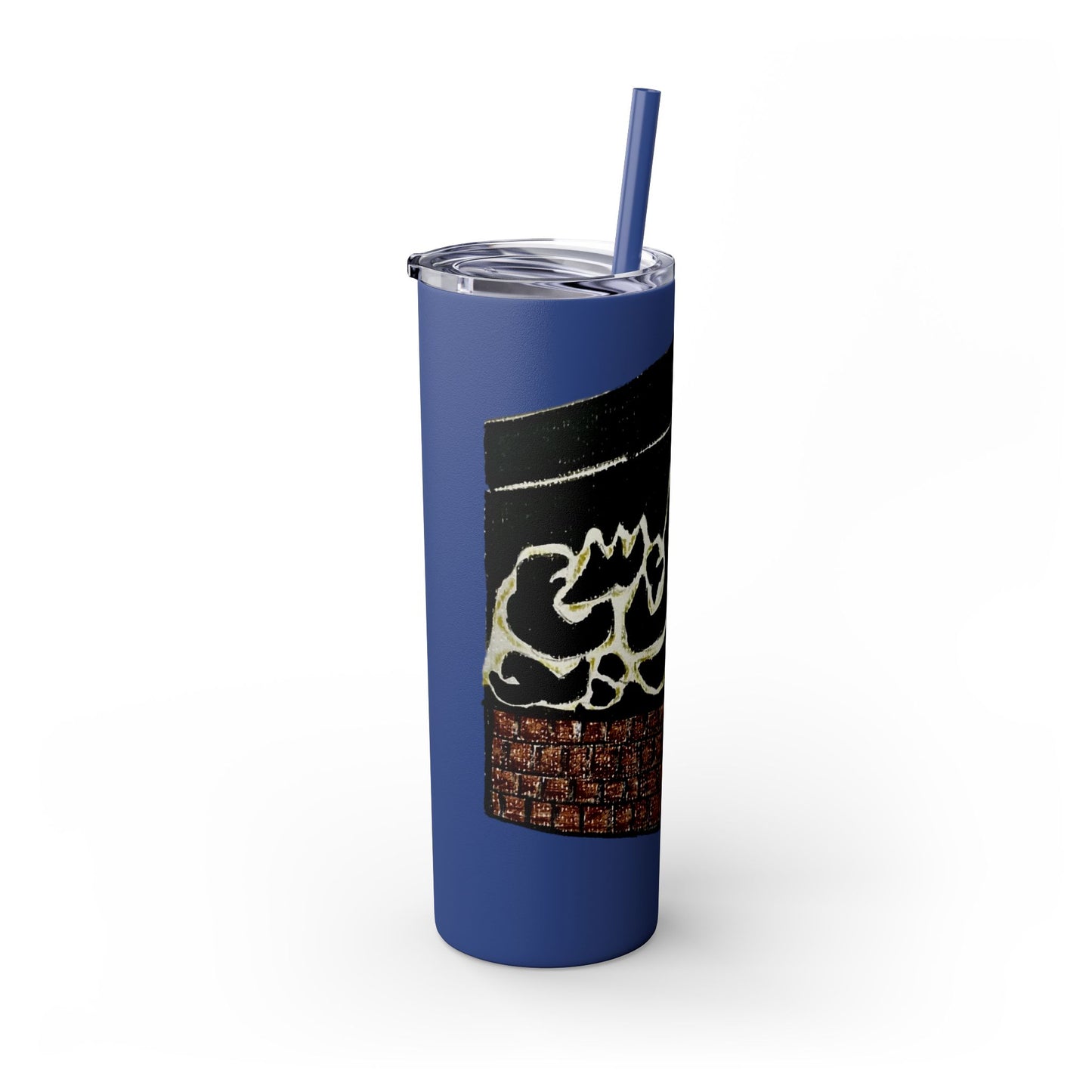 Islamic Skinny Tumbler with Straw - 20oz, Elegant Calligraphy Design