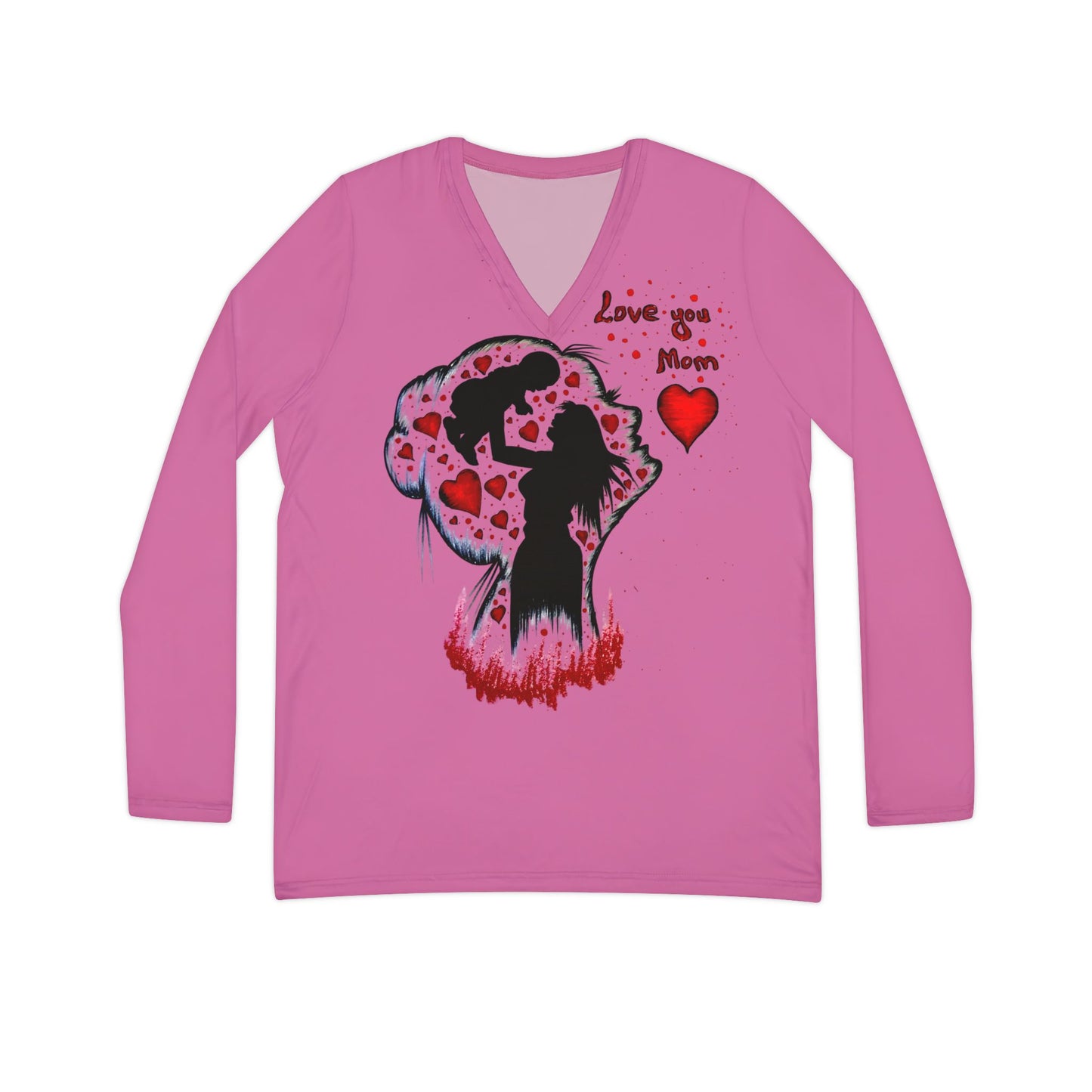 Women's Long Sleeve V-neck Shirt (AOP)