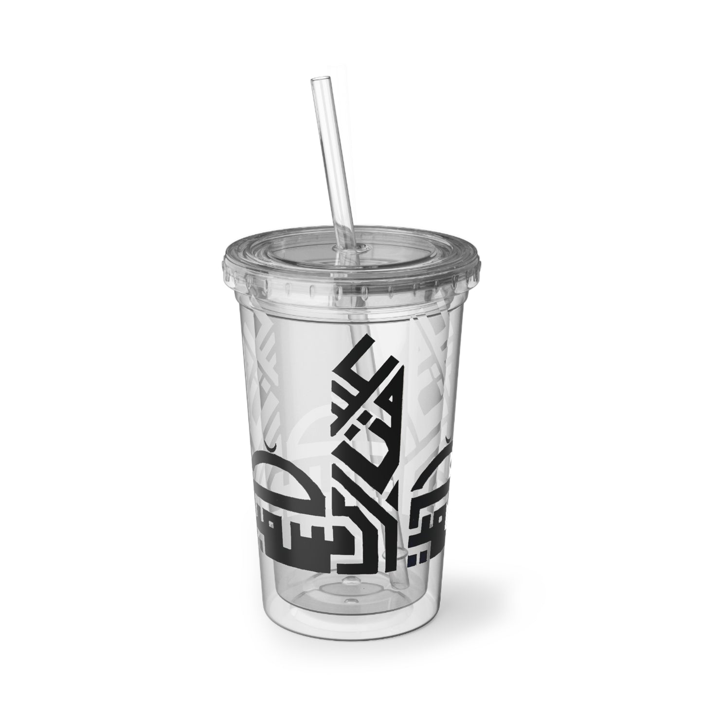 Suave Acrylic Cup with Elegant Arabic Calligraphy - Perfect for Celebrations & Everyday Use