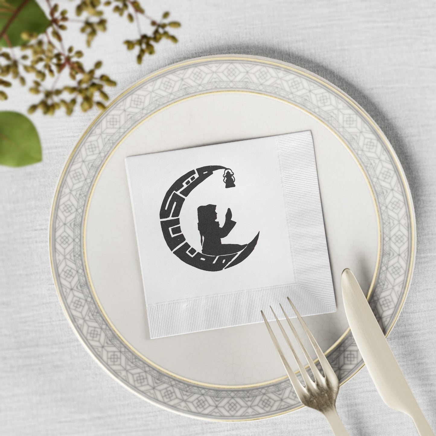 White Coined Napkins