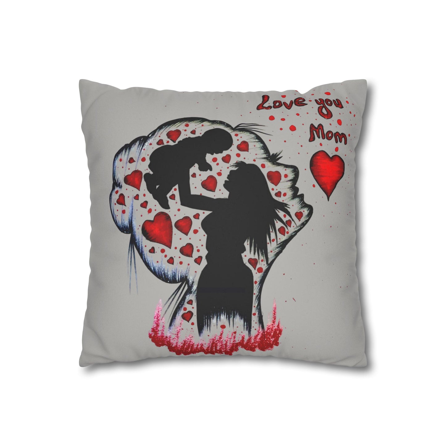 Faux Suede Square Pillowcase