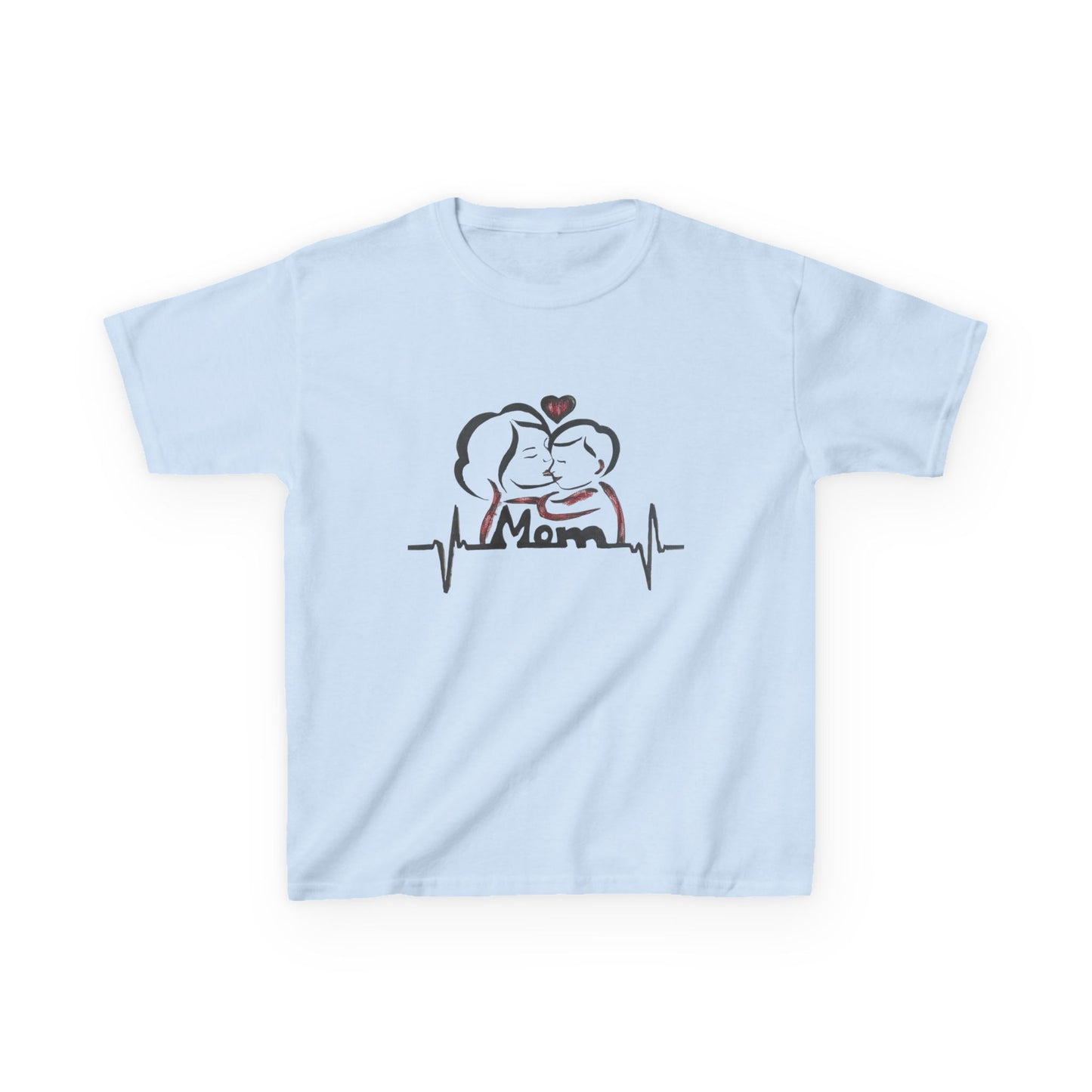 Mommy & Me Kids Tee, Heartbeat Graphic Shirt, Cute Gift for Kids, Mother's Day Tee, Family Matching Outfits, Kids Graphic Tee