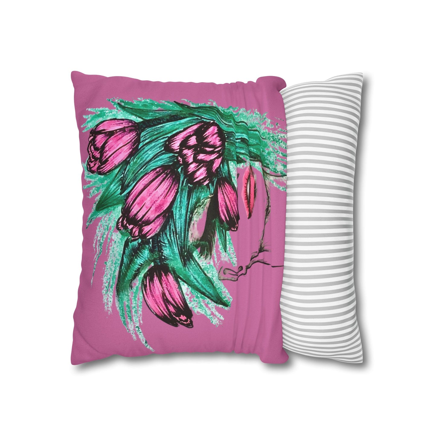 Spun Polyester Square Pillowcase