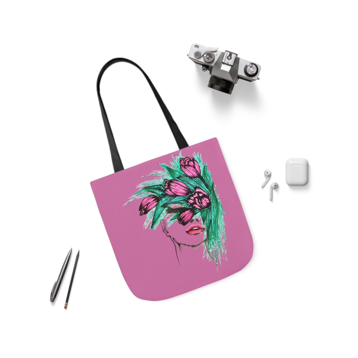 Canvas Tote Bag, 5-Color Straps