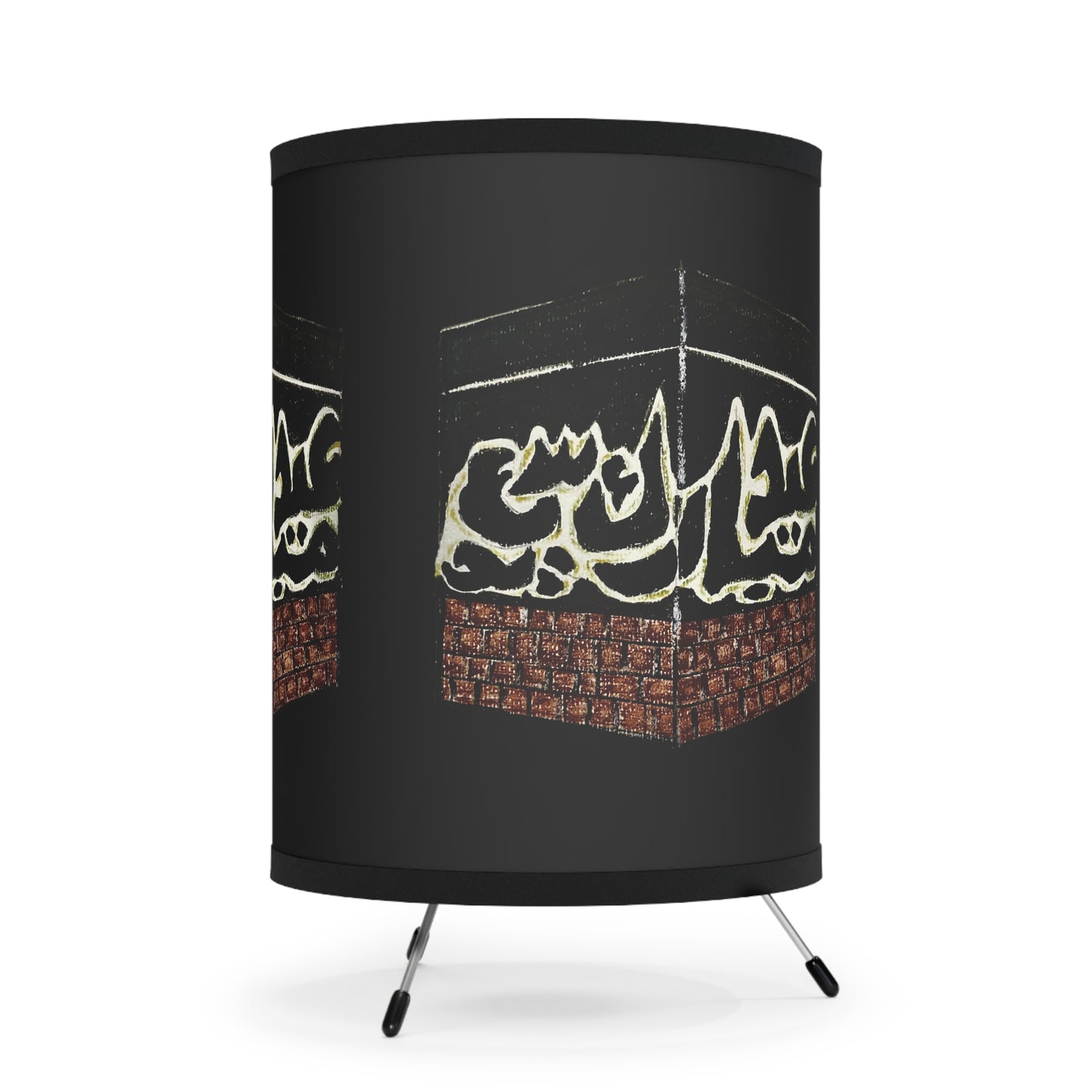 Artistic Tripod Lamp with High-Res Shade - Unique Home Decor
