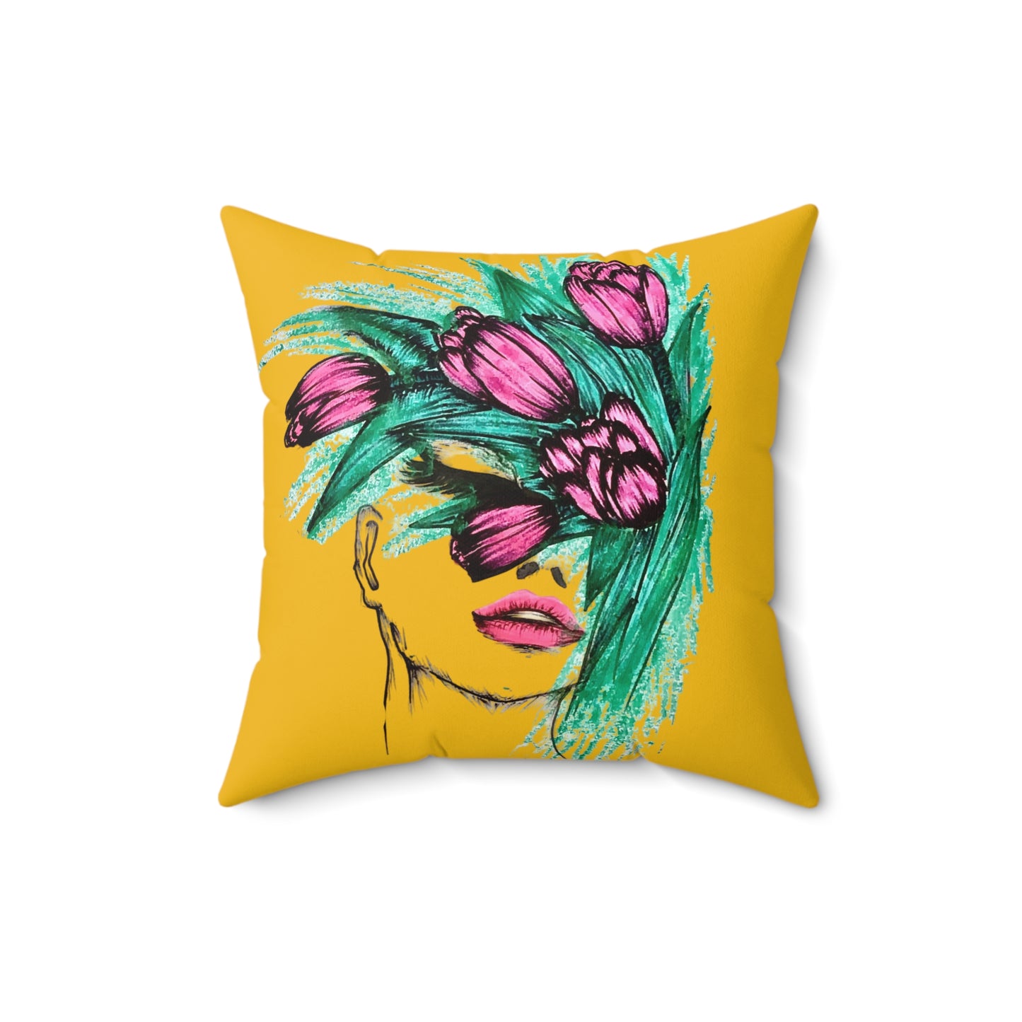 Faux Suede Square Pillow