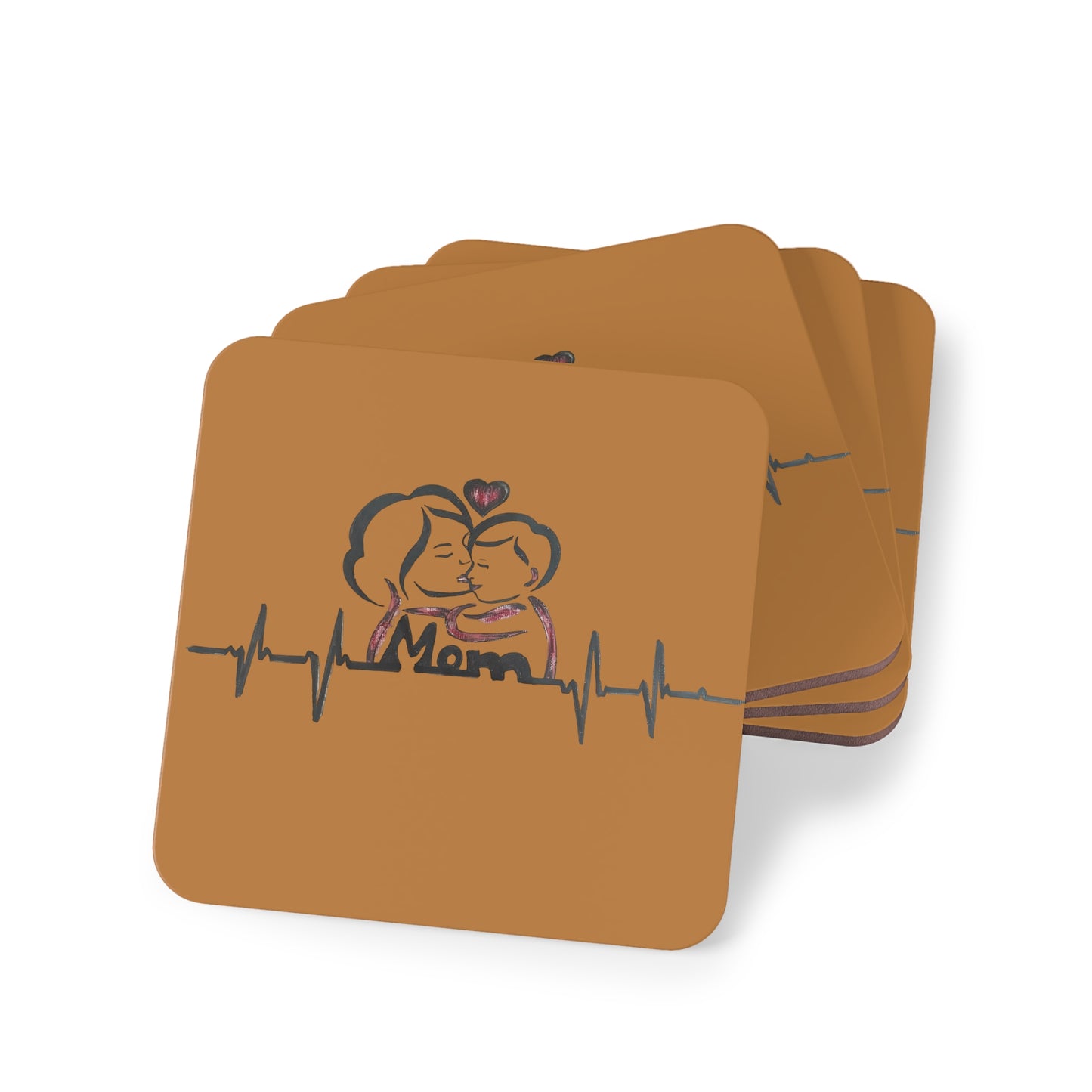 Heartfelt Mom Coasters for Gifts, Coffee Table Decor, Mother's Day, Family Gatherings, Personalized Home Accessories