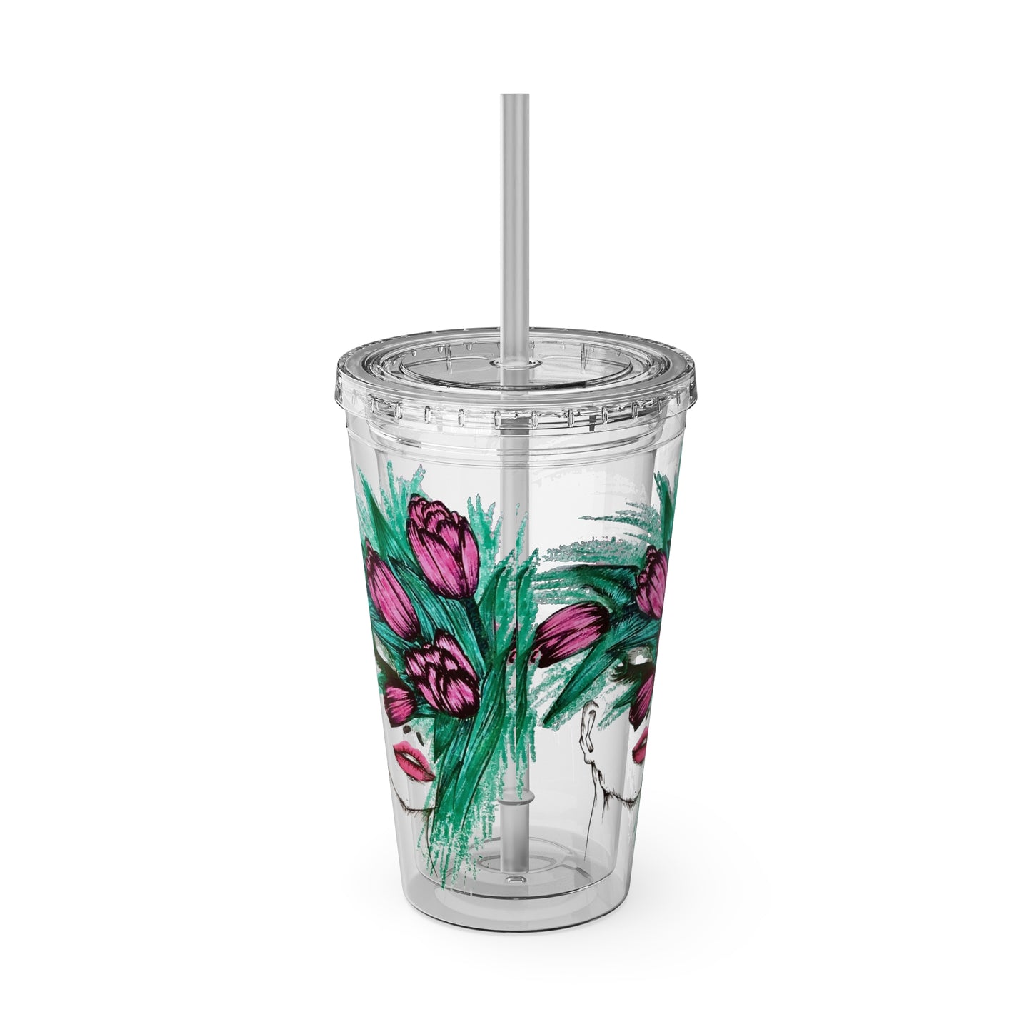 Sunsplash Tumbler with Straw, 16oz