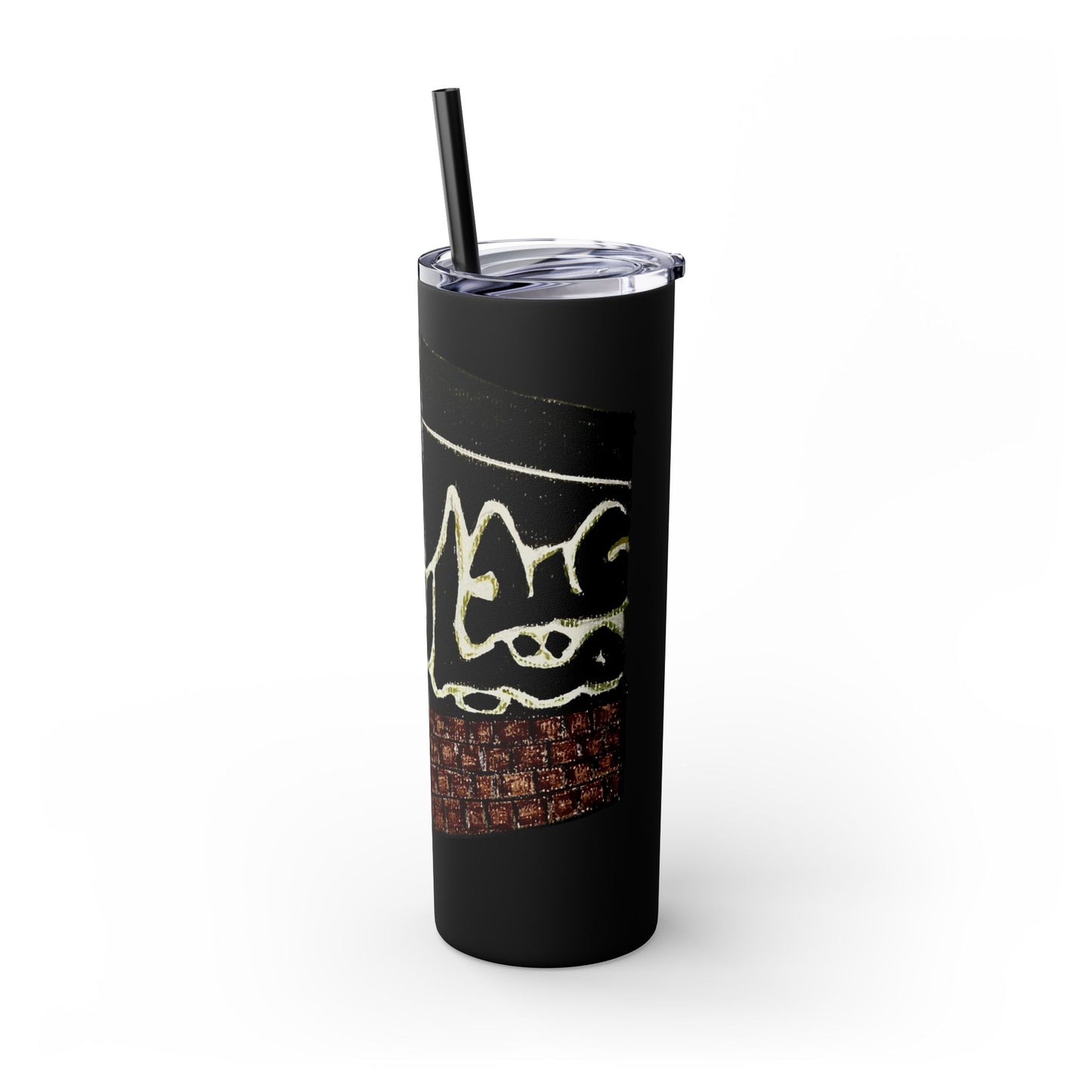 Islamic Skinny Tumbler with Straw - 20oz, Elegant Calligraphy Design