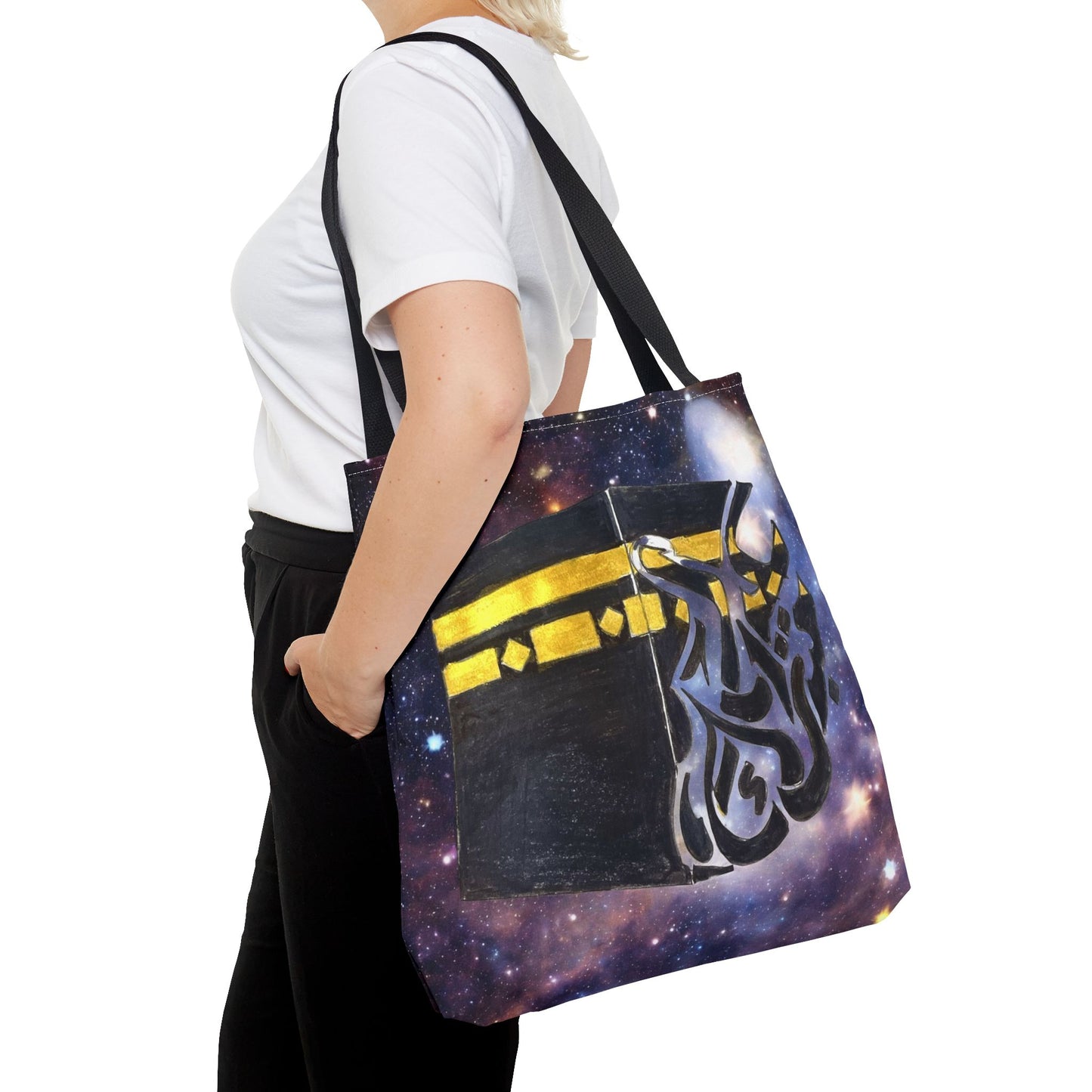 Kaaba Galaxy Tote Bag — Islamic Pilgrimage Hajj Umrah Canvas Tote
