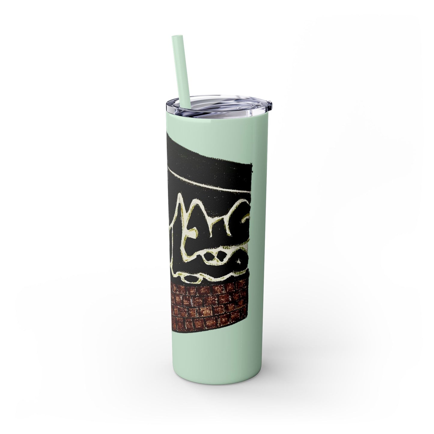 Islamic Skinny Tumbler with Straw - 20oz, Elegant Calligraphy Design