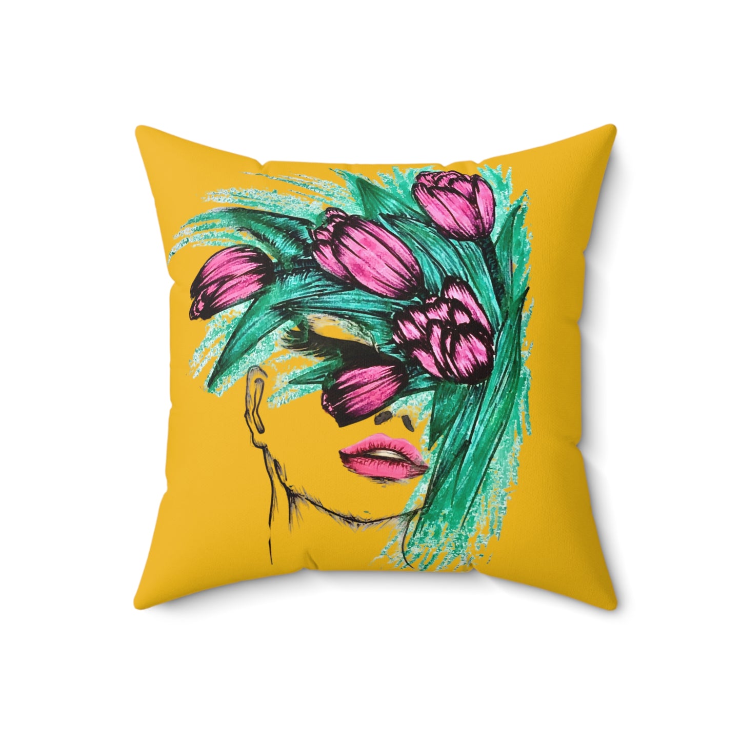 Faux Suede Square Pillow