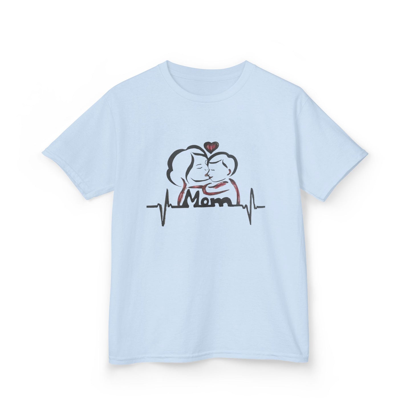Mommy & Me Kids Tee, Heartbeat Graphic Shirt, Cute Gift for Kids, Mother's Day Tee, Family Matching Outfits, Kids Graphic Tee