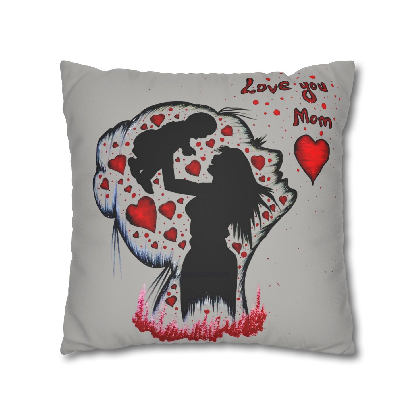 Faux Suede Square Pillowcase