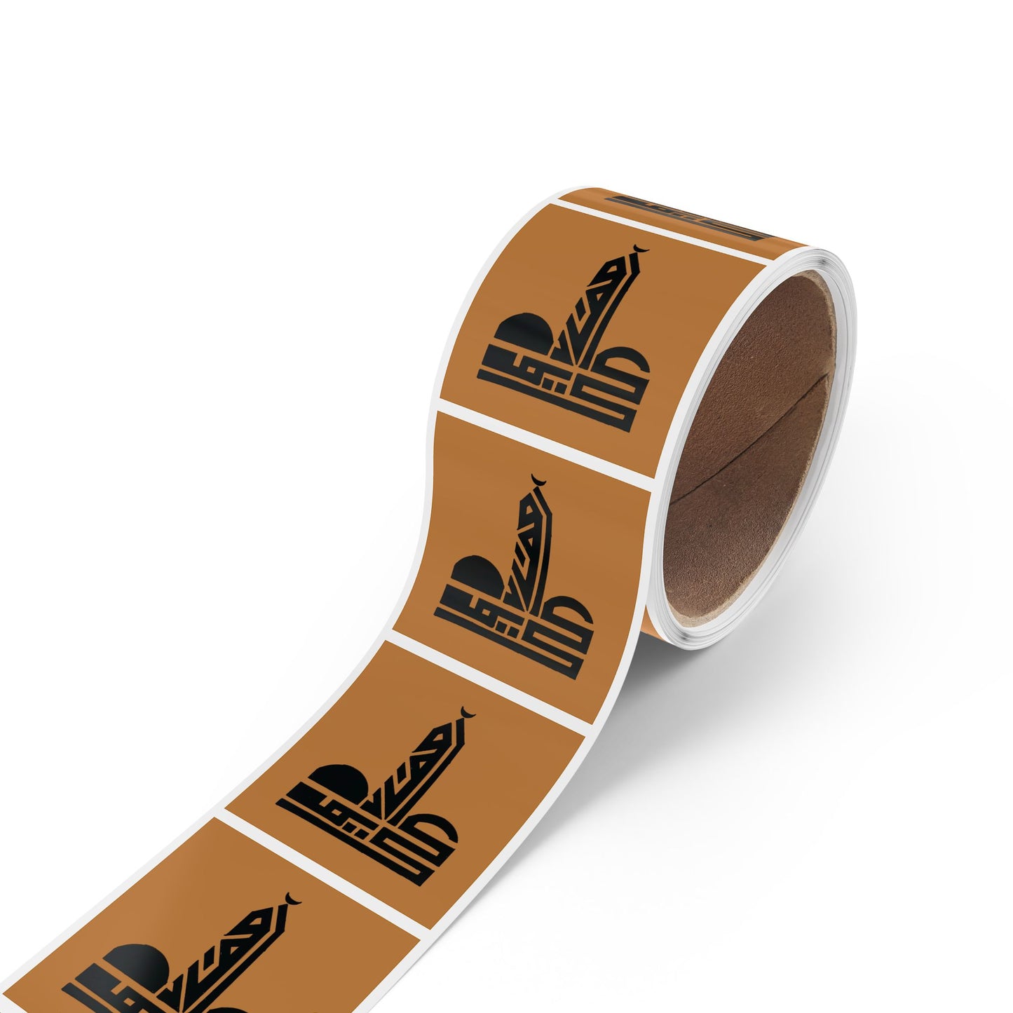 Unique Mosque Design Square Sticker Label Rolls – Perfect for Events & Spiritual Gatherings