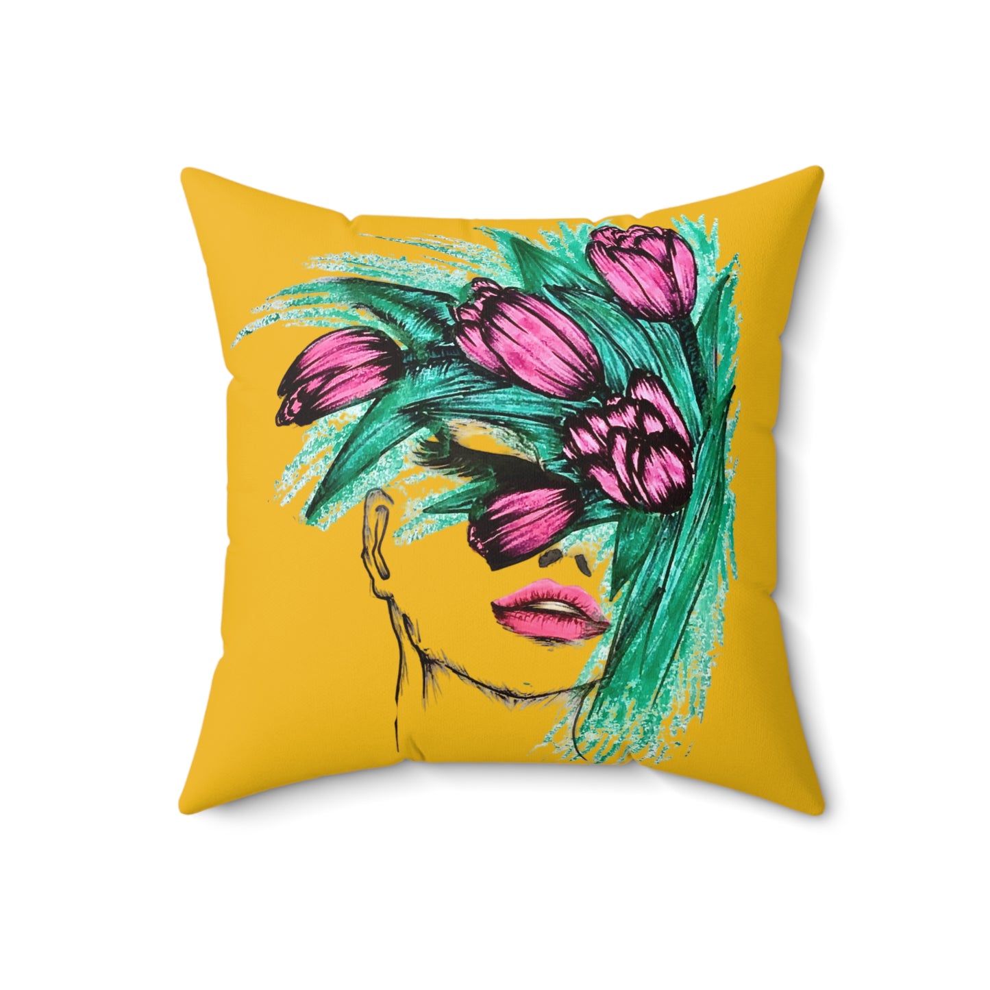 Faux Suede Square Pillow