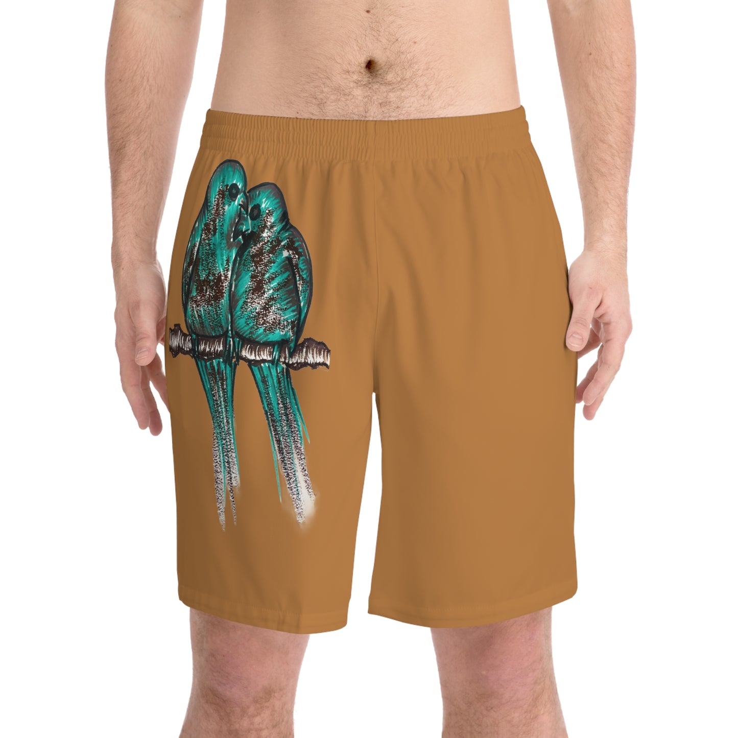 Men's Elastic Beach Shorts (AOP)