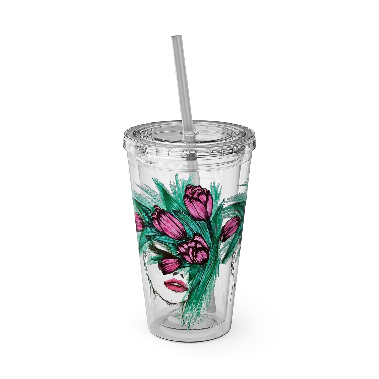 Sunsplash Tumbler with Straw, 16oz